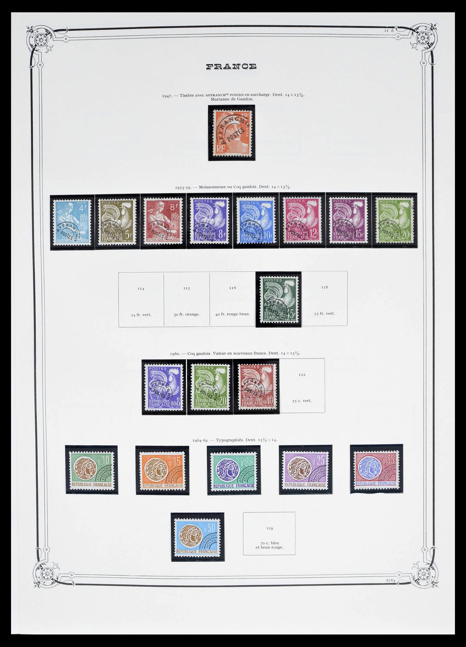 39209 0007 - Postzegelverzameling 39209 Frankrijk en koloniën 1877-1975.