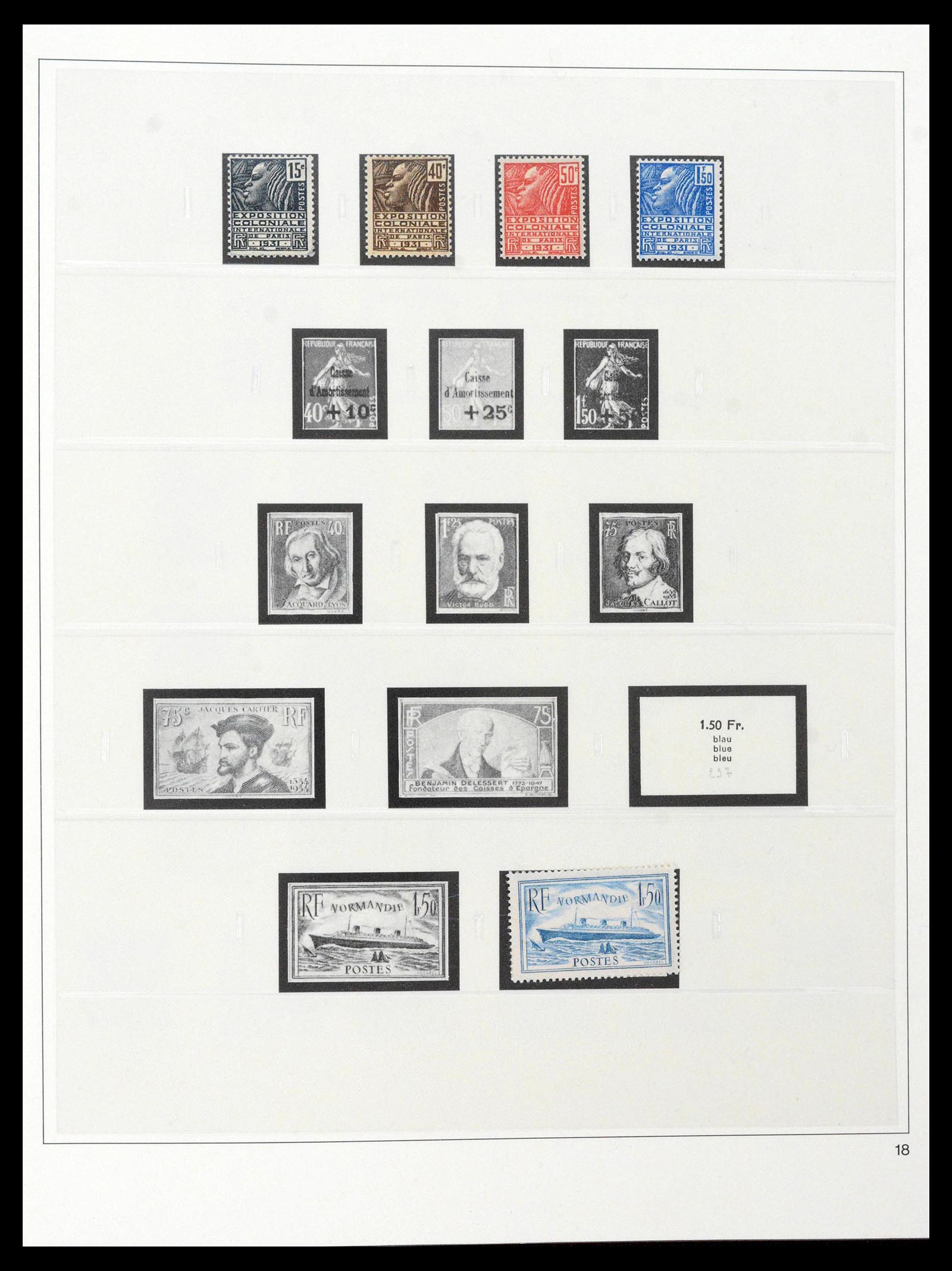 39210 0014 - Postzegelverzameling 39210 Frankrijk 1849-1987.