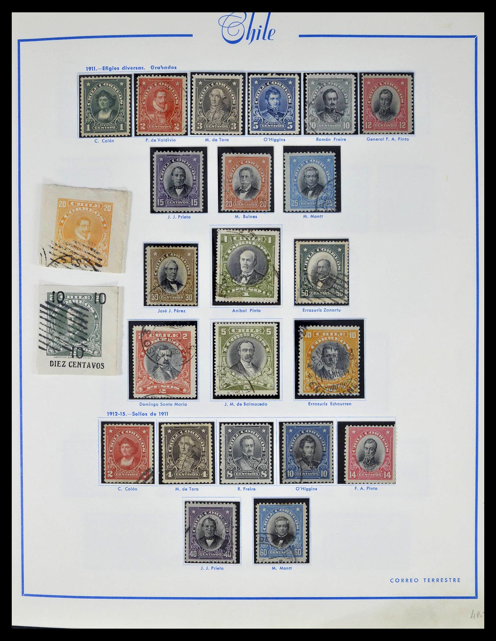 39213 0007 - Stamp collection 39213 Chile 1853-1970.