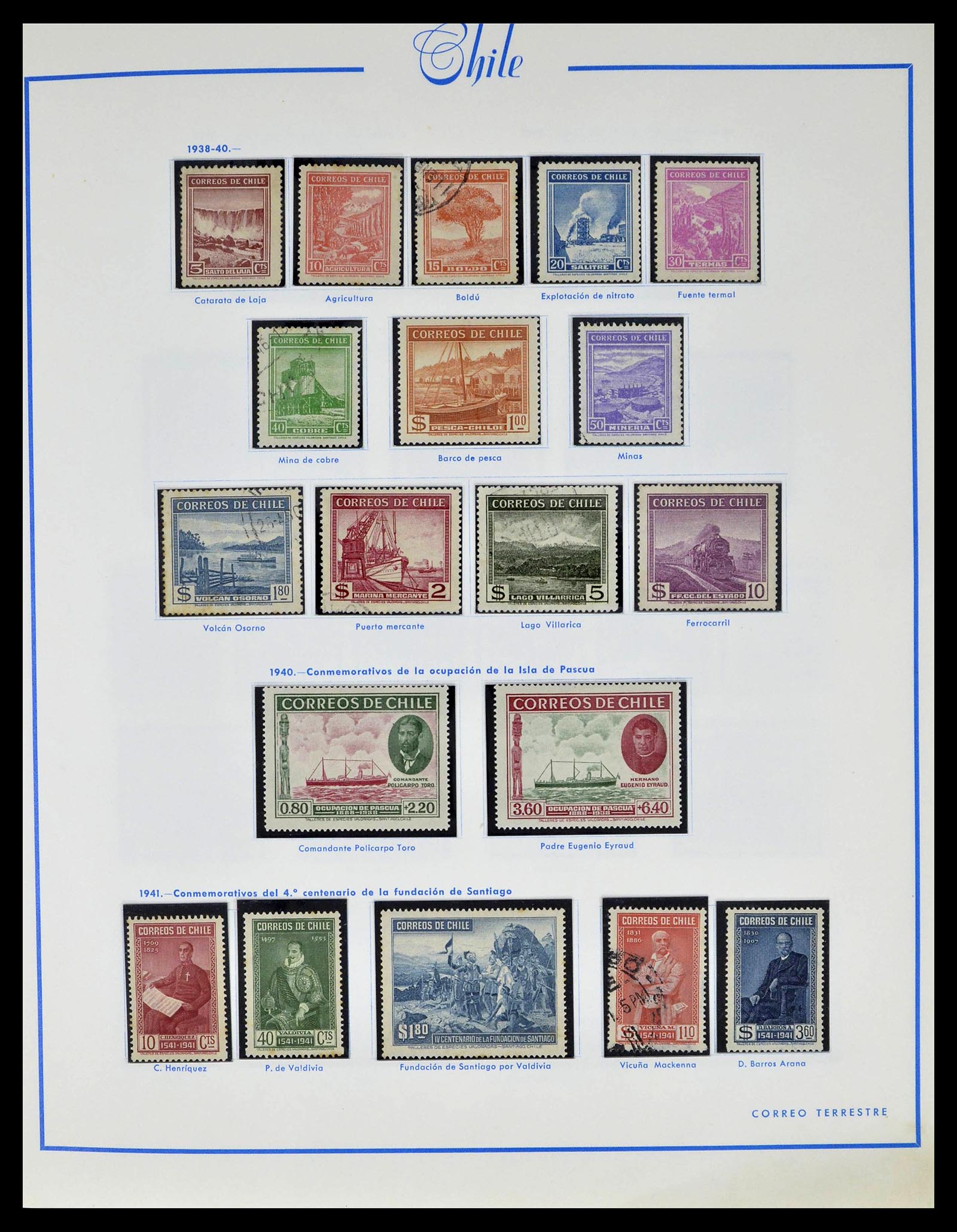 39213 0011 - Stamp collection 39213 Chile 1853-1970.