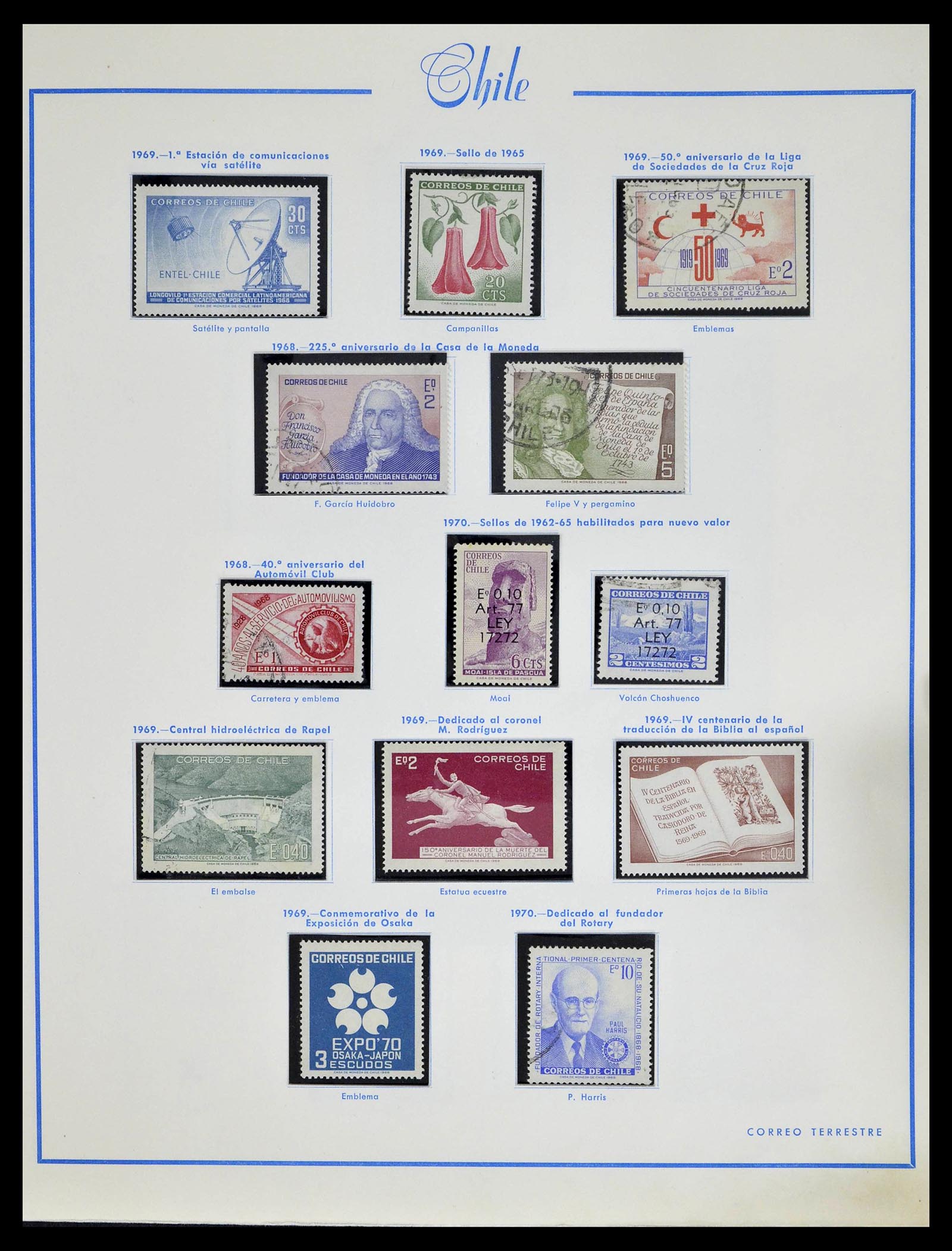 39213 0024 - Stamp collection 39213 Chile 1853-1970.