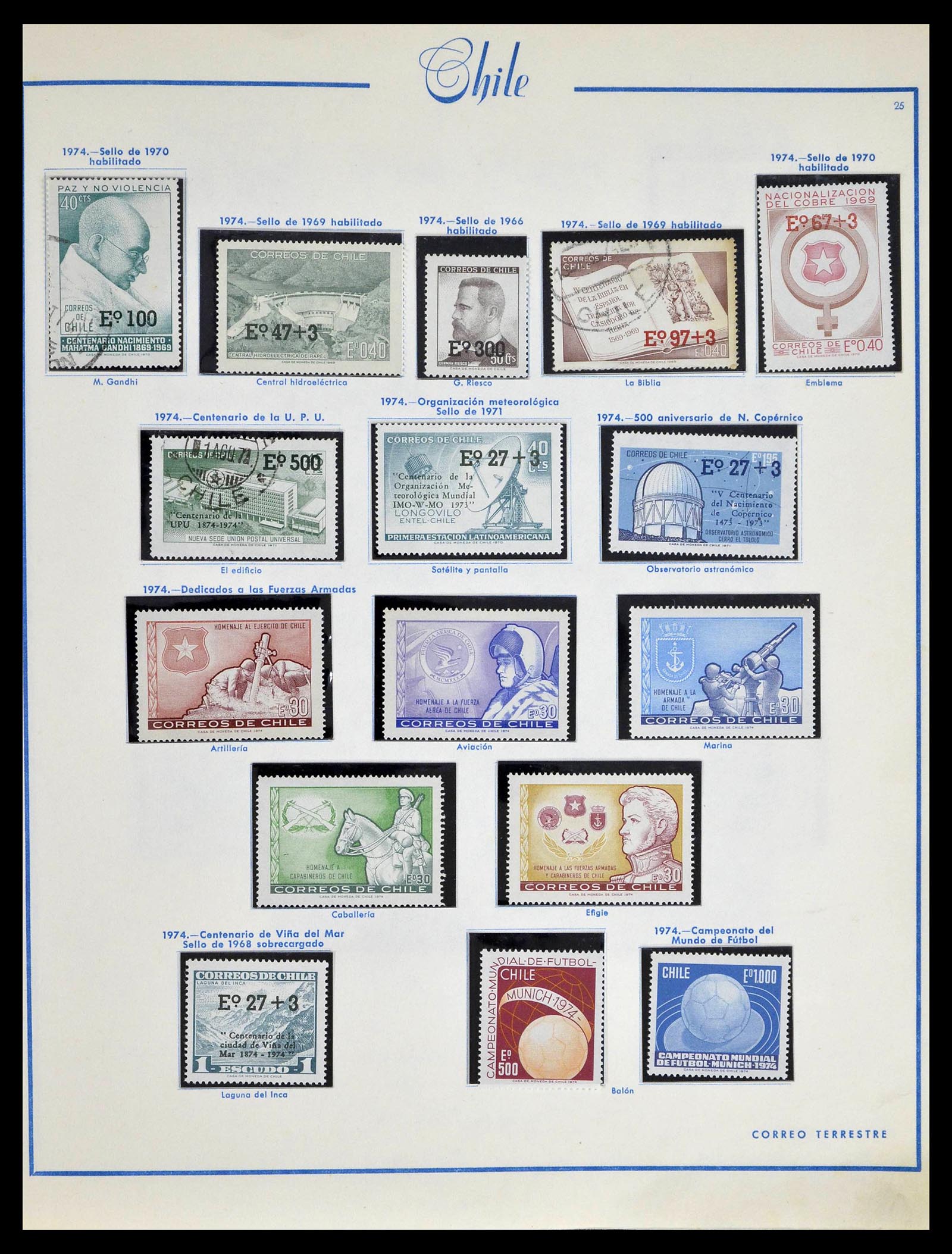 39213 0032 - Stamp collection 39213 Chile 1853-1970.