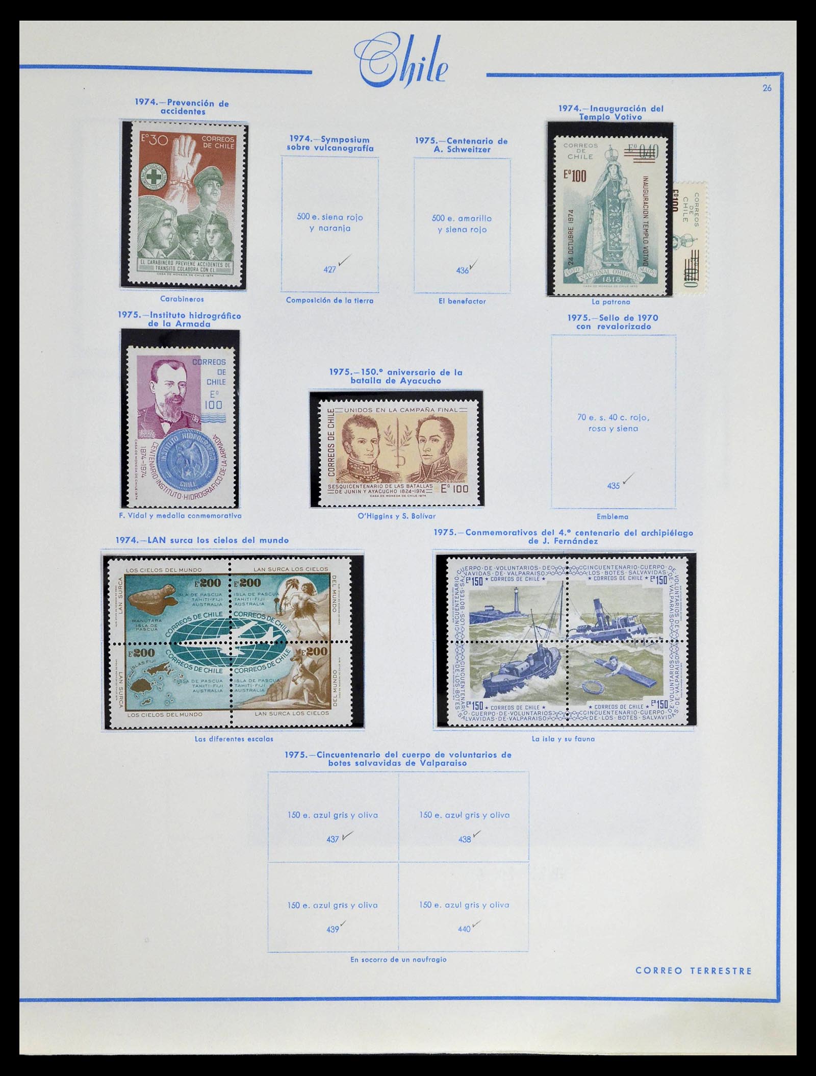 39213 0034 - Stamp collection 39213 Chile 1853-1970.
