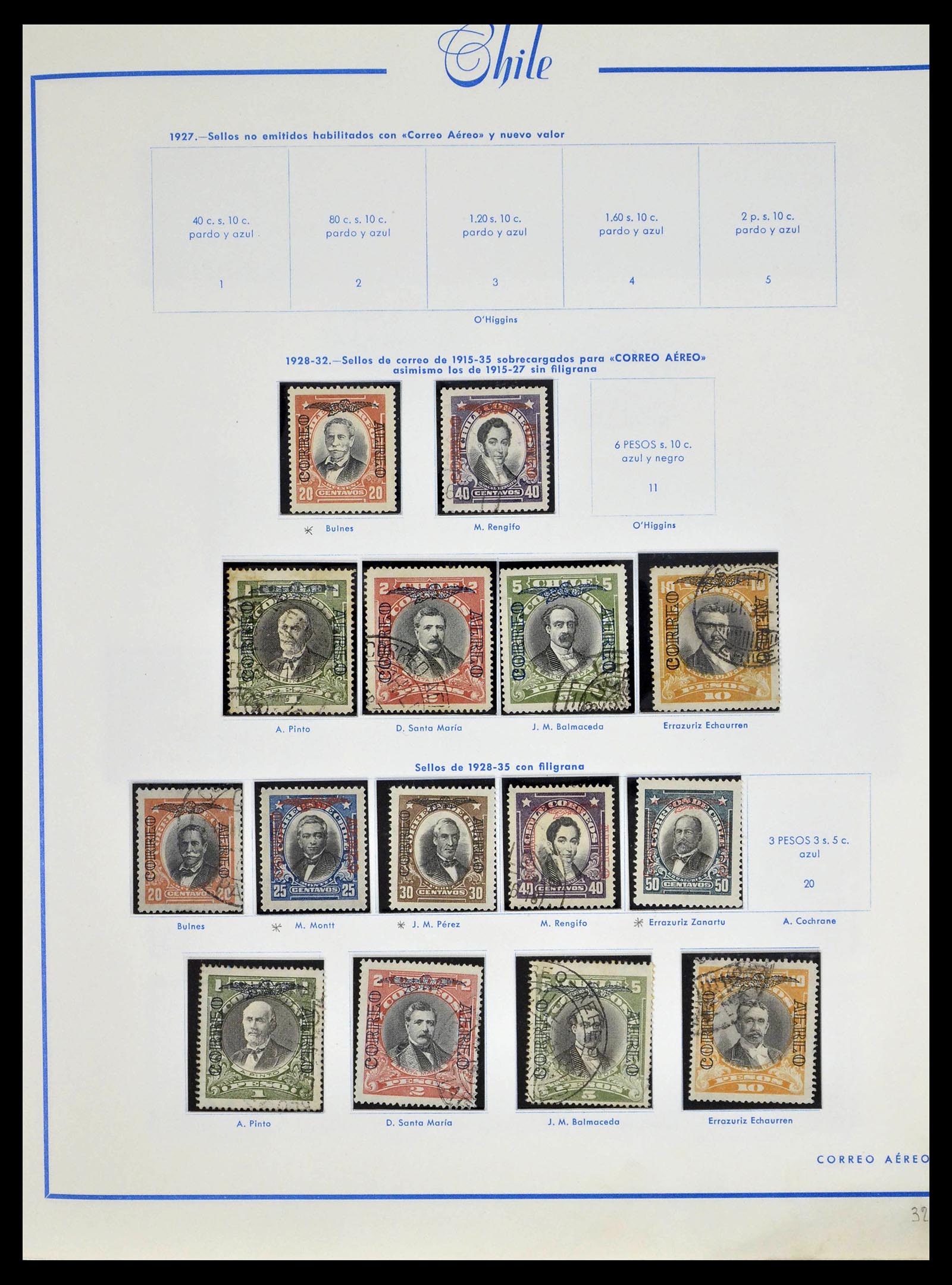 39213 0043 - Stamp collection 39213 Chile 1853-1970.