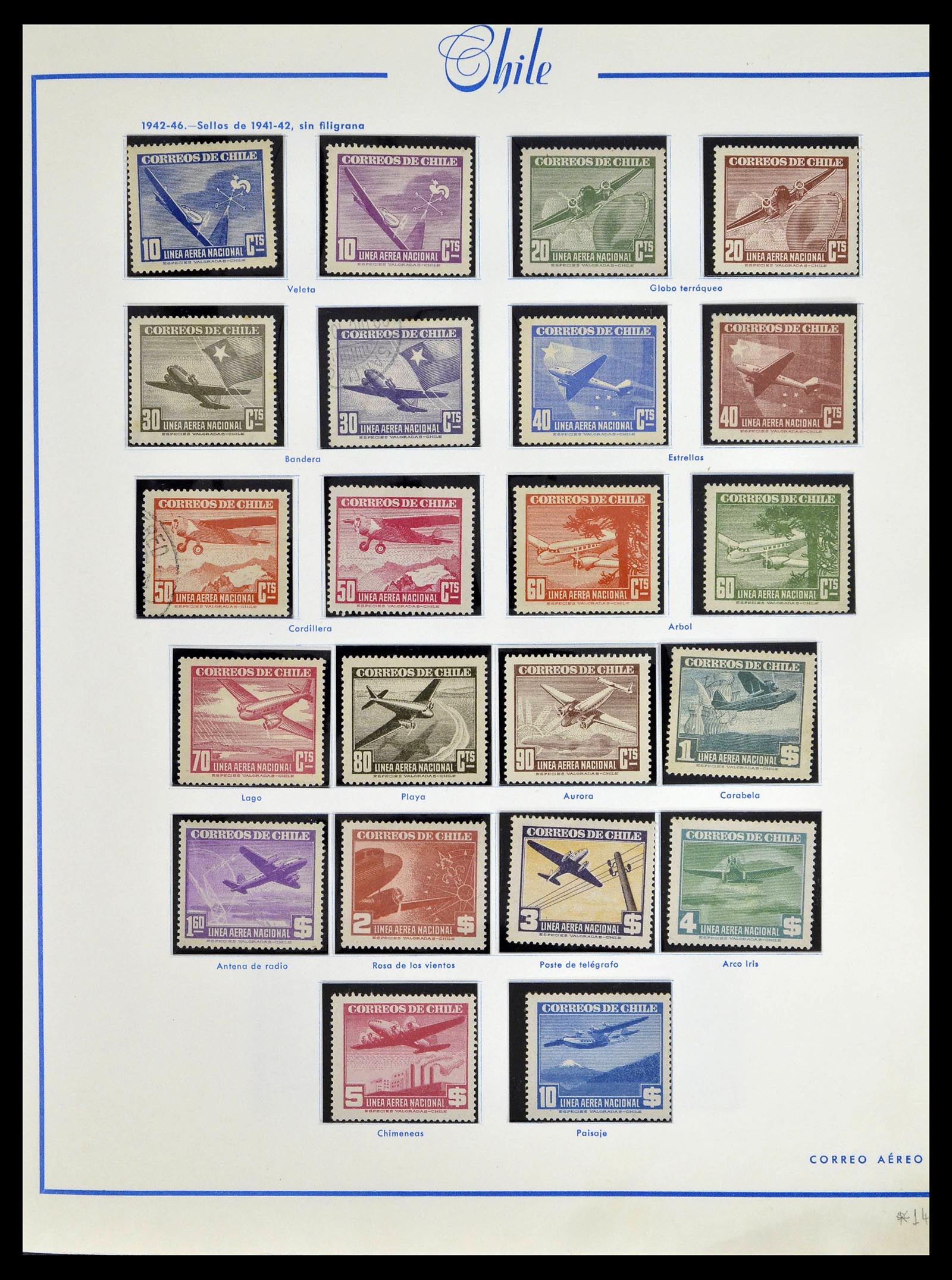 39213 0046 - Stamp collection 39213 Chile 1853-1970.