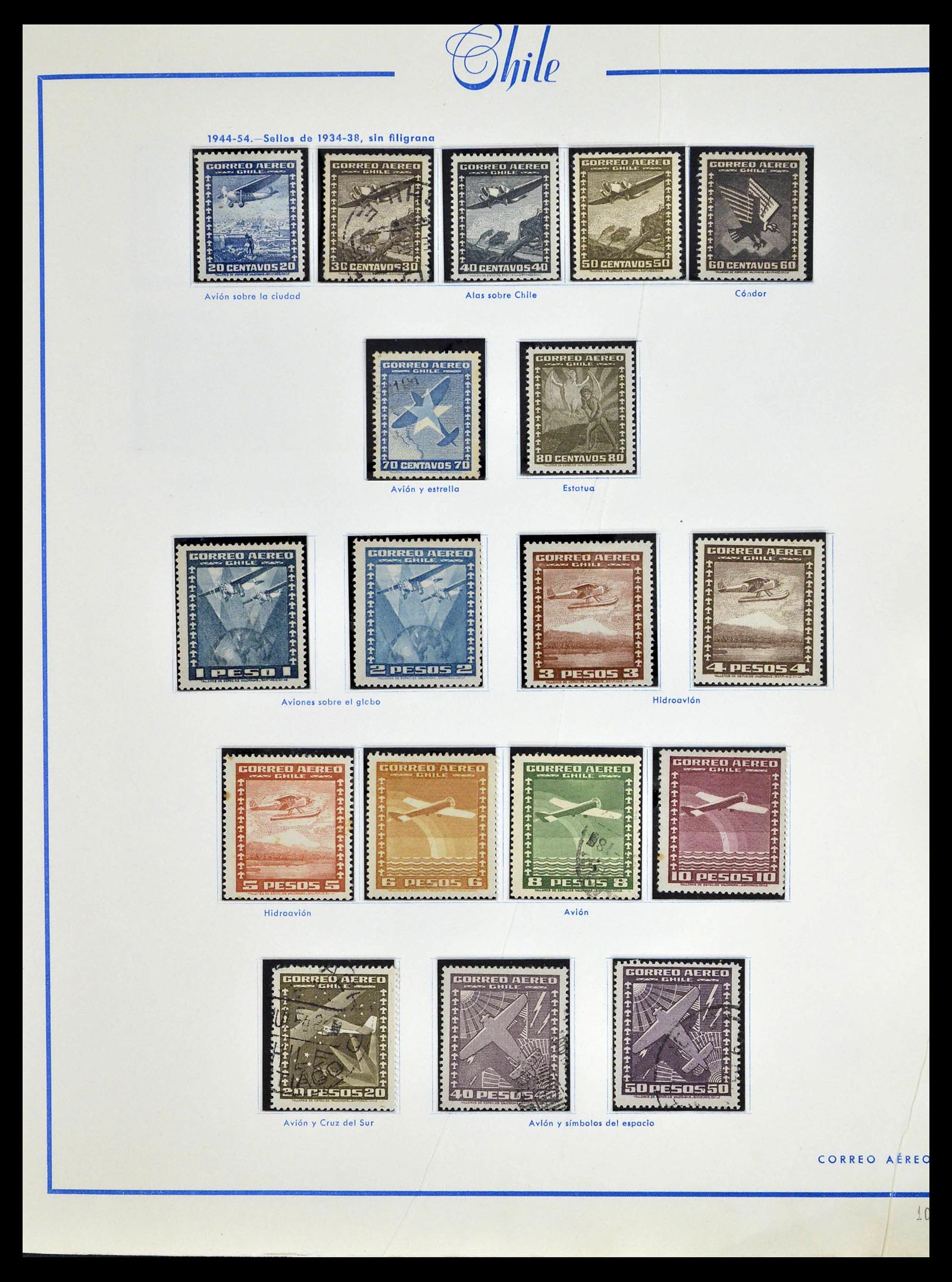 39213 0047 - Stamp collection 39213 Chile 1853-1970.