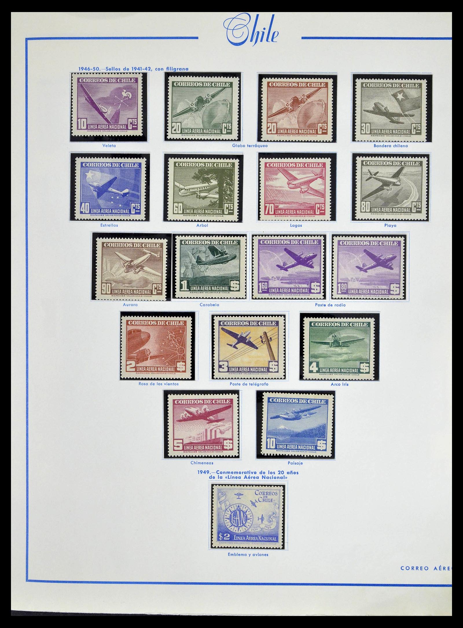 39213 0048 - Stamp collection 39213 Chile 1853-1970.