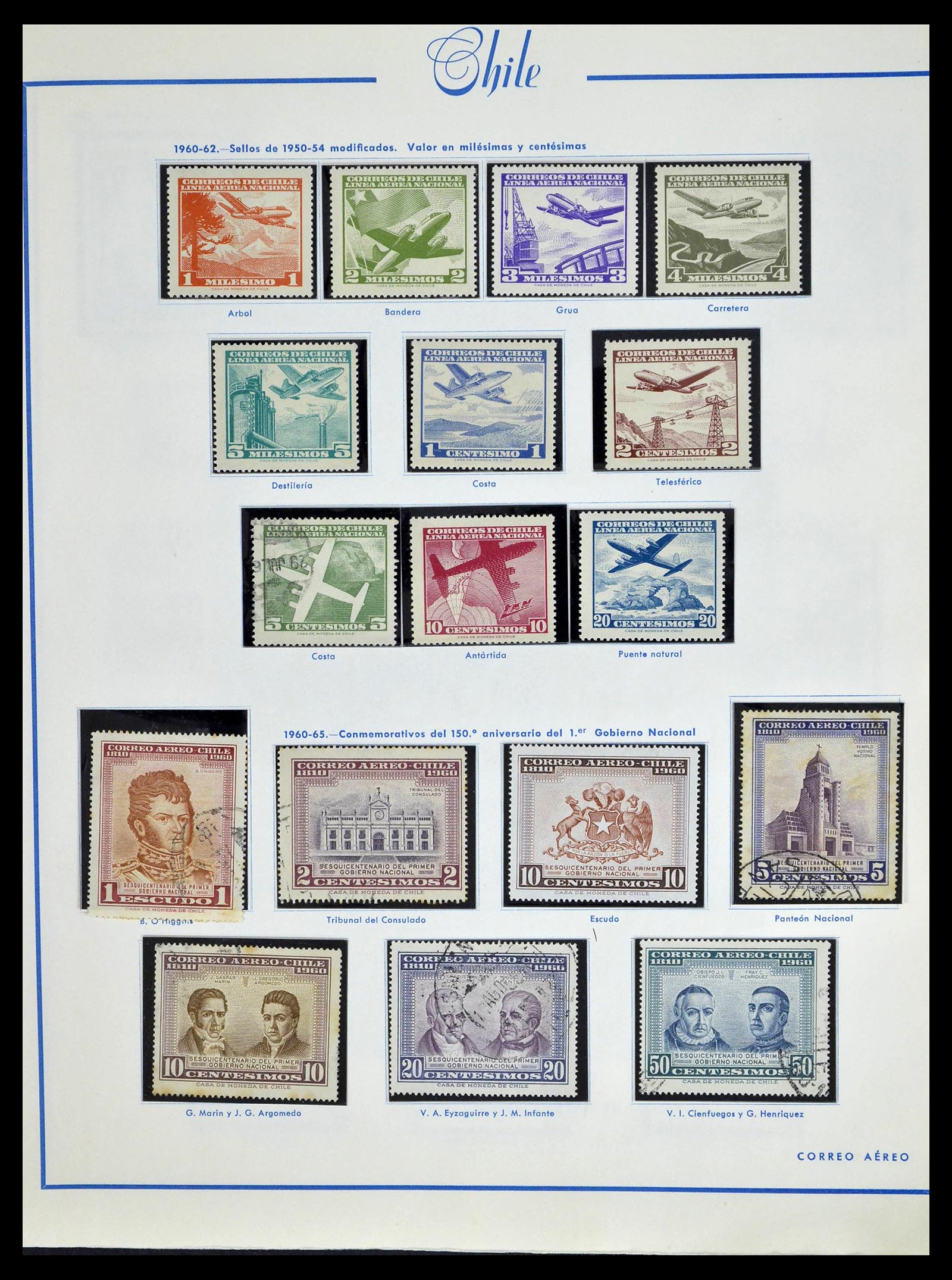 39213 0055 - Stamp collection 39213 Chile 1853-1970.