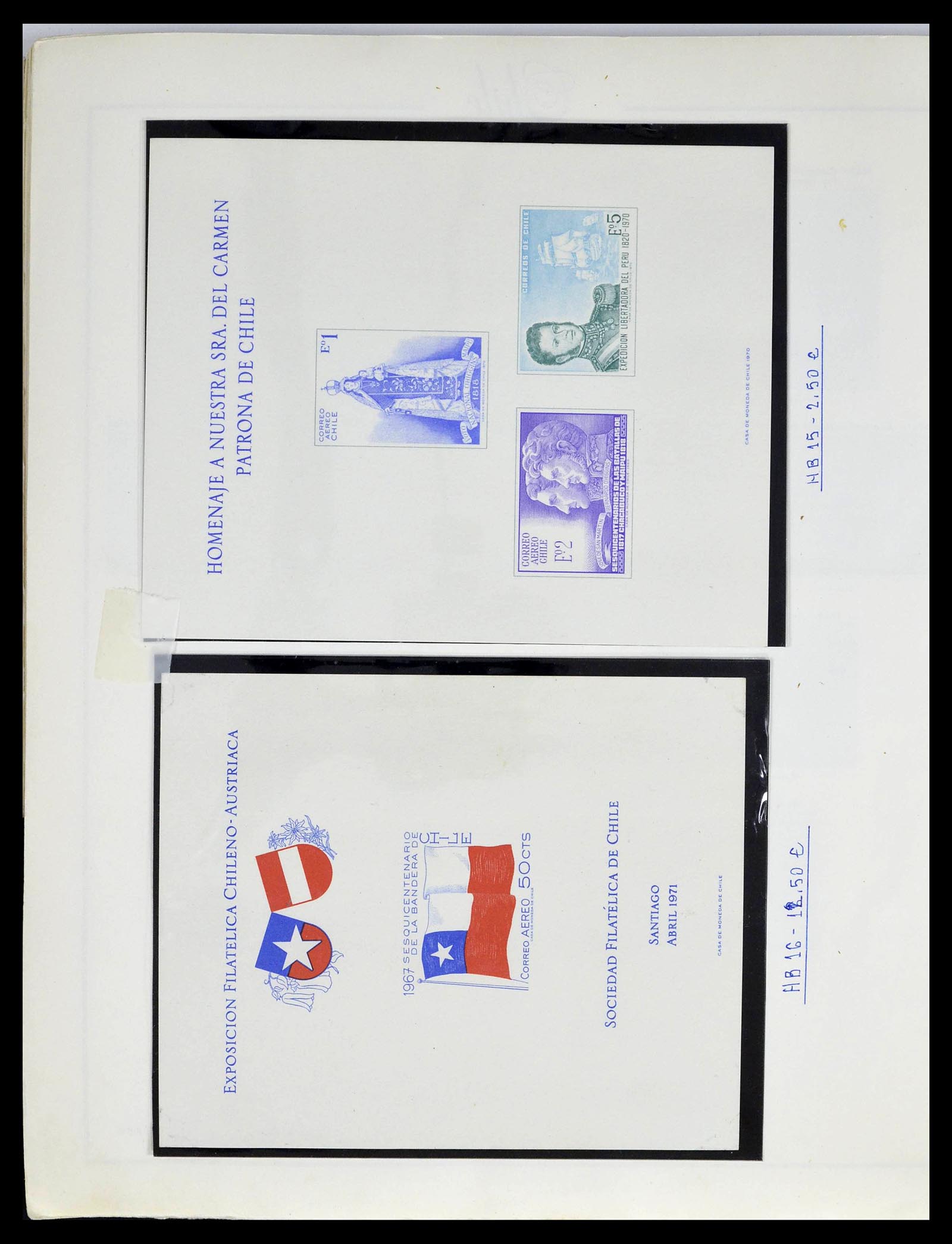 39213 0062 - Stamp collection 39213 Chile 1853-1970.