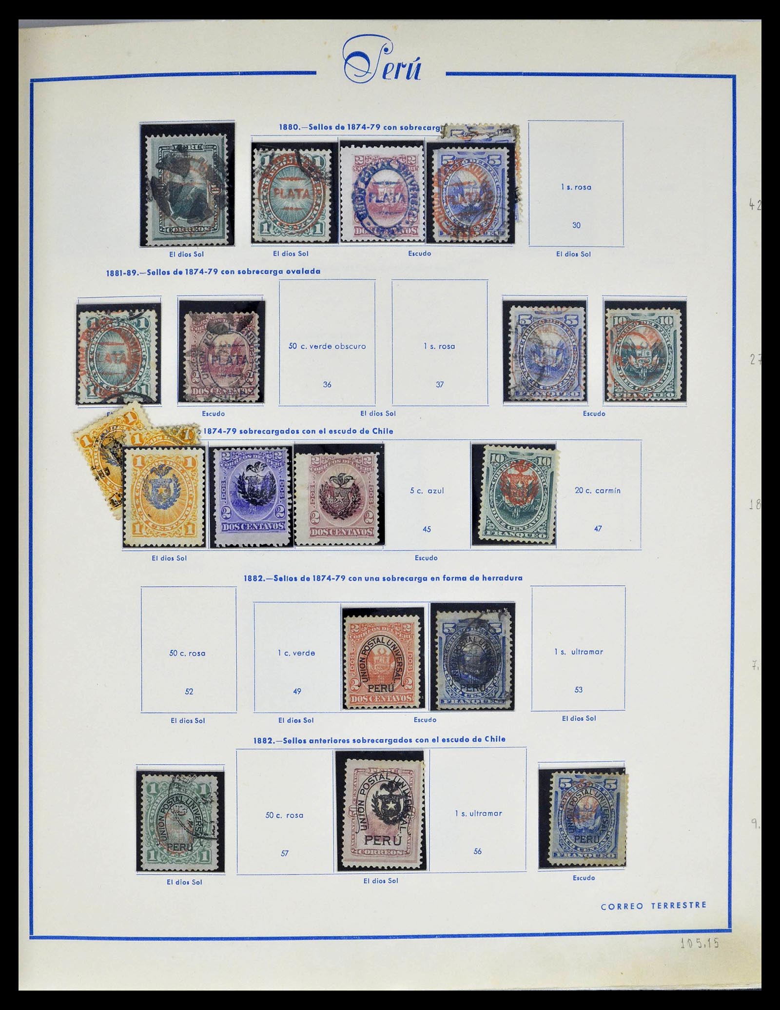 39214 0003 - Postzegelverzameling 39214 Peru 1857-1981.