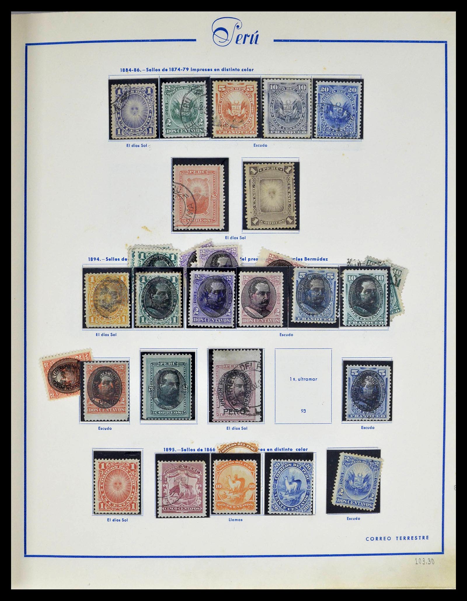 39214 0005 - Stamp collection 39214 Peru 1857-1981.