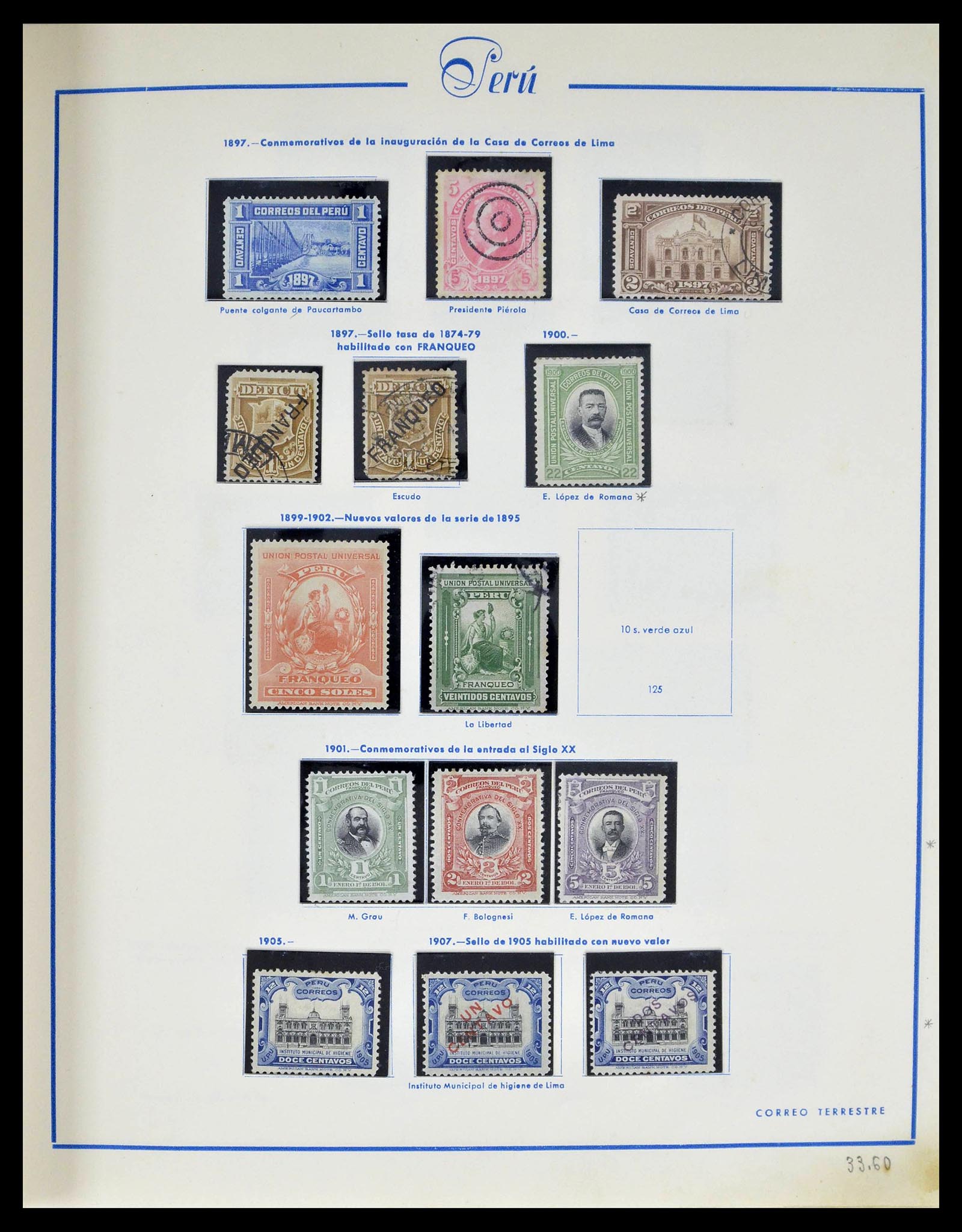 39214 0007 - Postzegelverzameling 39214 Peru 1857-1981.