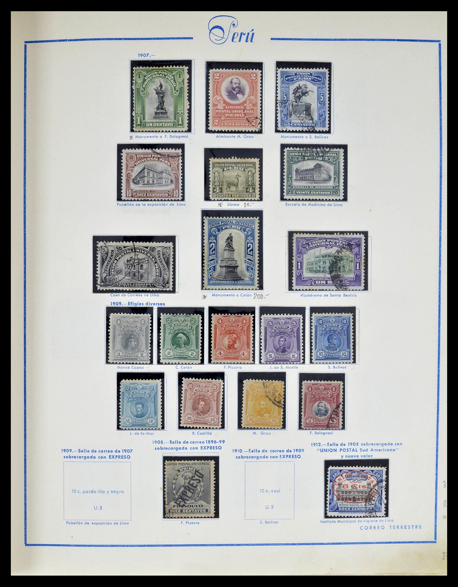 39214 0008 - Postzegelverzameling 39214 Peru 1857-1981.