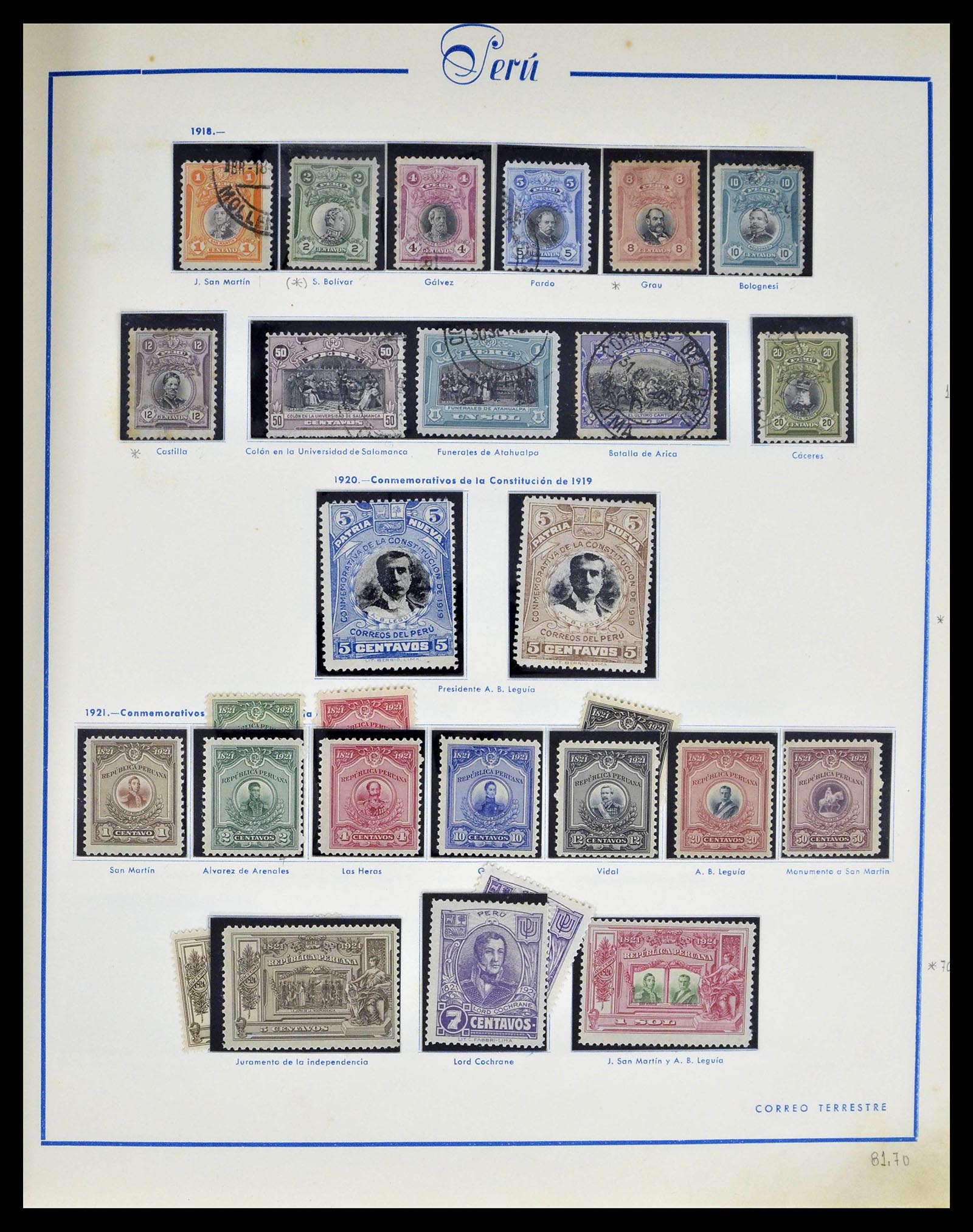 39214 0011 - Postzegelverzameling 39214 Peru 1857-1981.