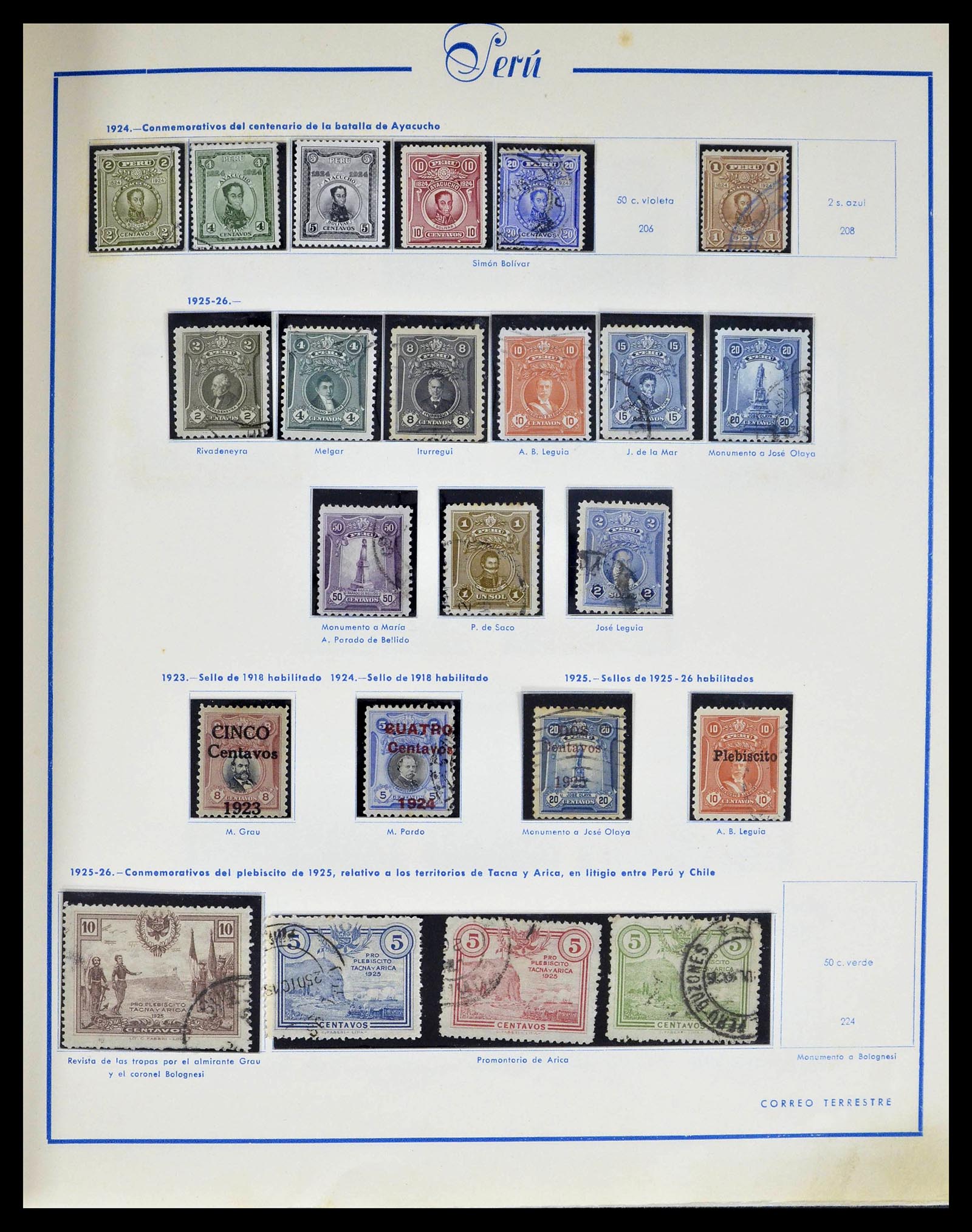 39214 0012 - Postzegelverzameling 39214 Peru 1857-1981.
