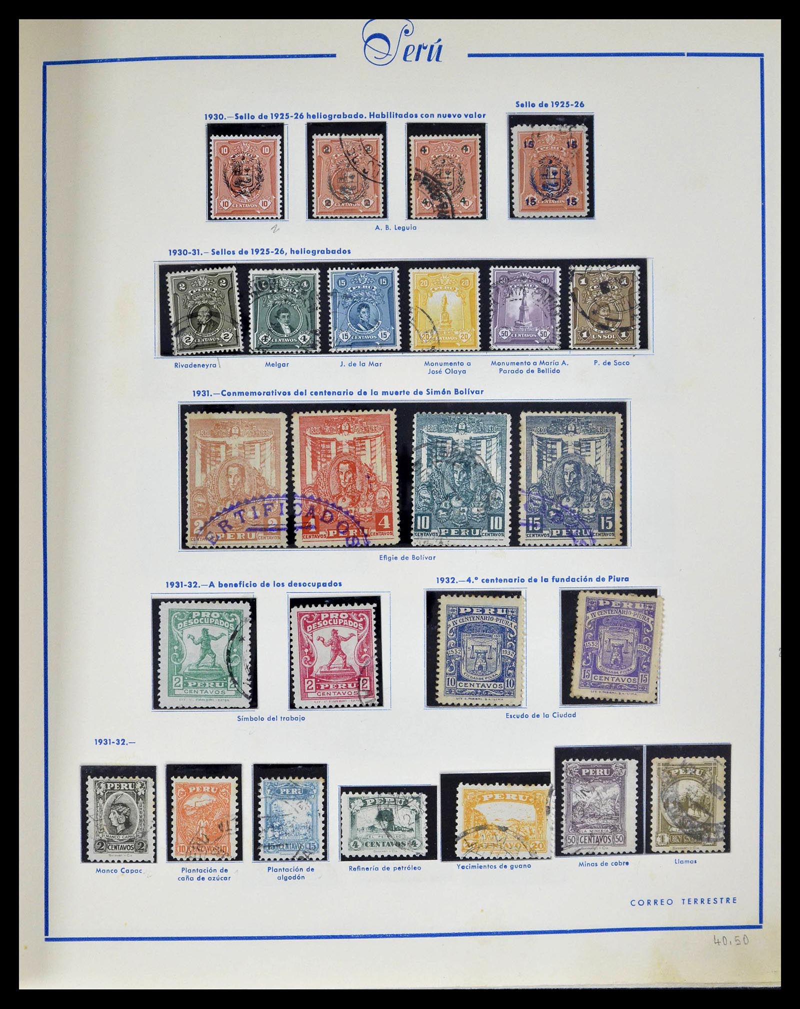 39214 0014 - Postzegelverzameling 39214 Peru 1857-1981.