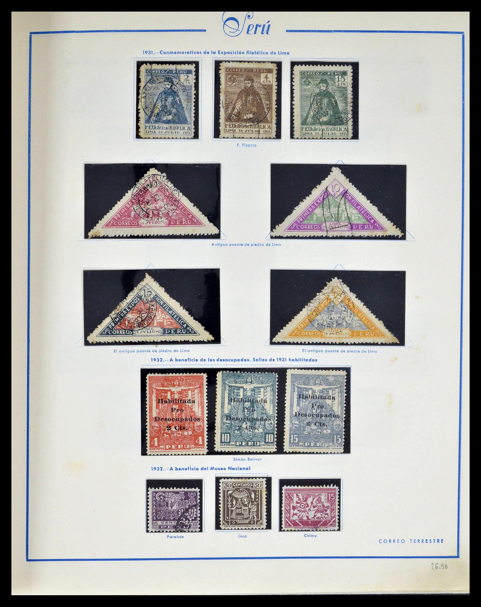 39214 0015 - Postzegelverzameling 39214 Peru 1857-1981.