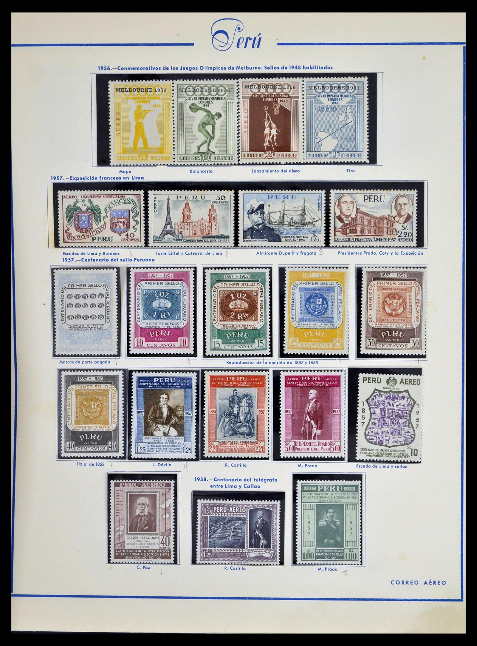 39214 0052 - Postzegelverzameling 39214 Peru 1857-1981.