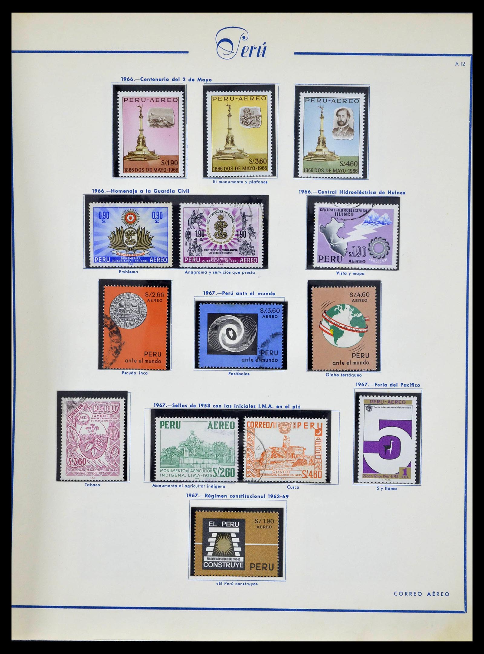 39214 0060 - Stamp collection 39214 Peru 1857-1981.