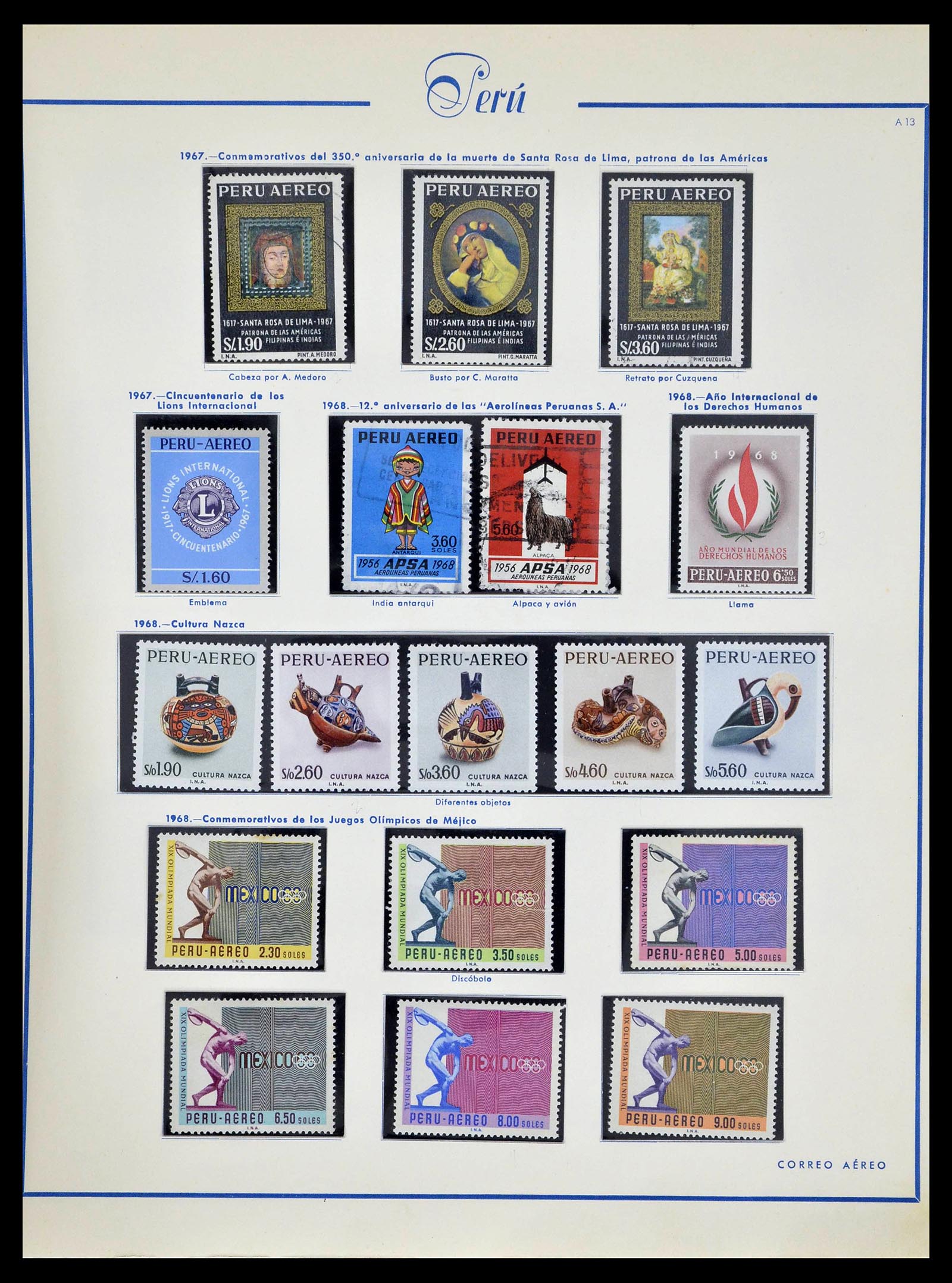 39214 0061 - Stamp collection 39214 Peru 1857-1981.