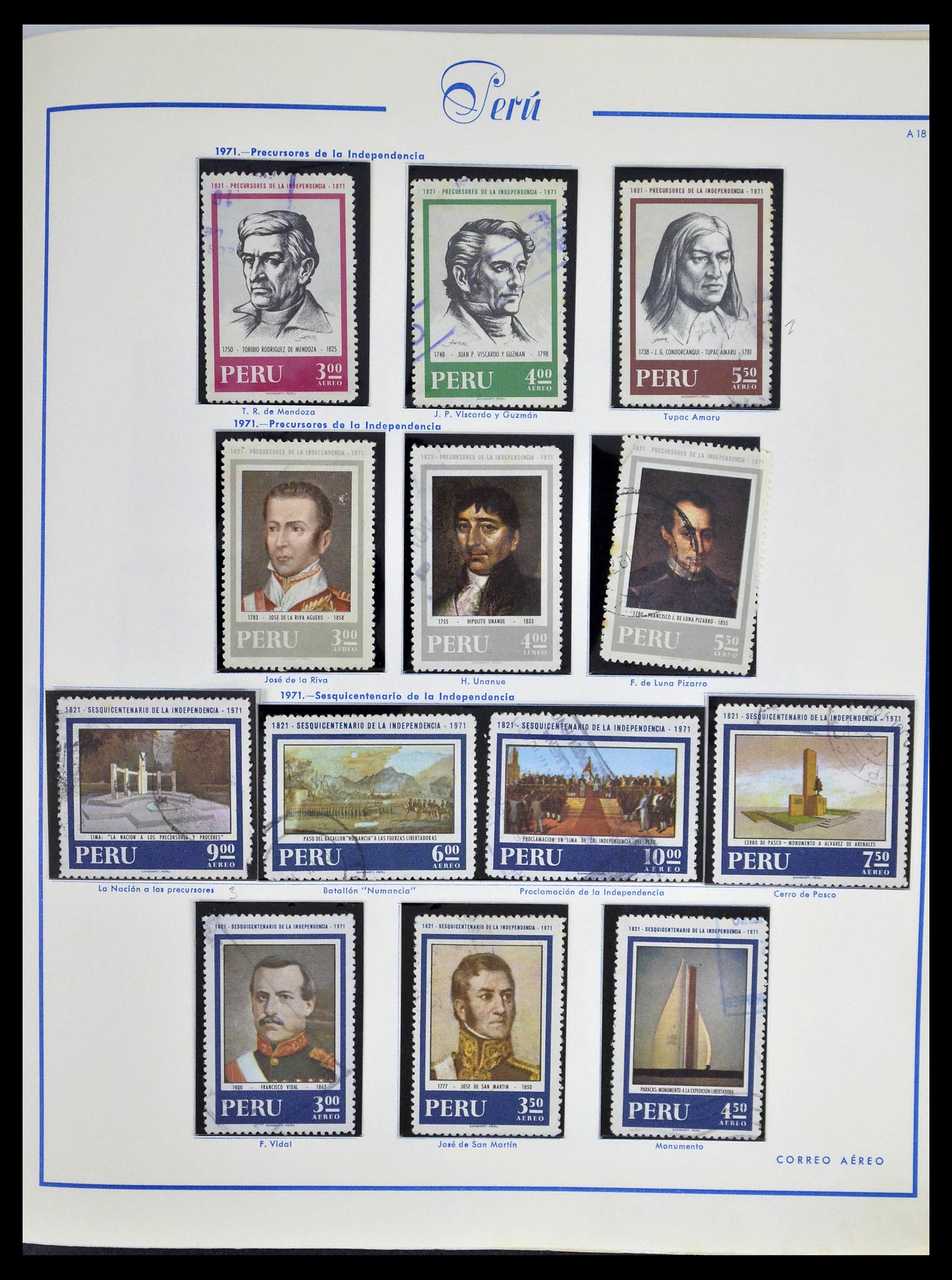 39214 0069 - Stamp collection 39214 Peru 1857-1981.