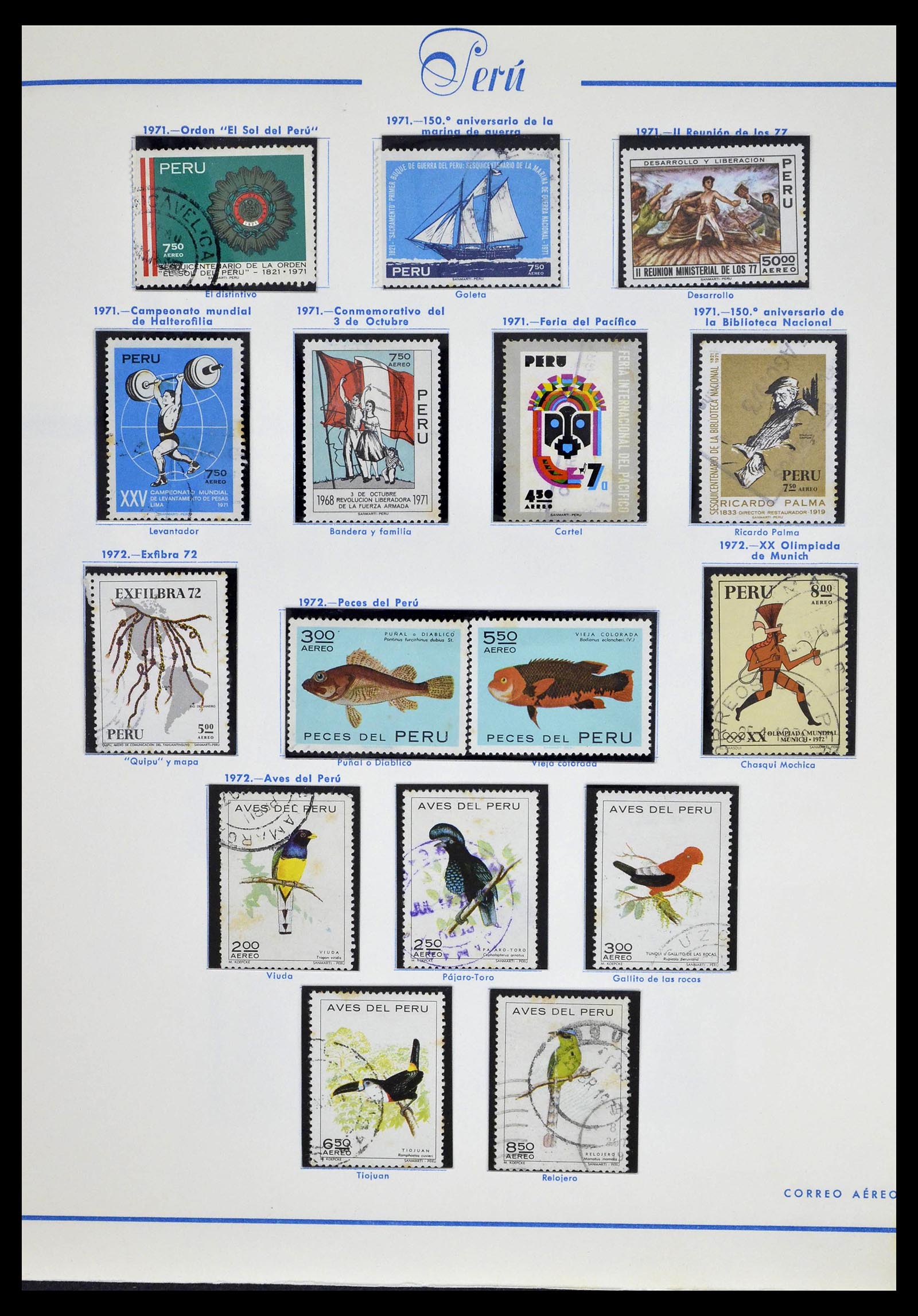 39214 0071 - Stamp collection 39214 Peru 1857-1981.
