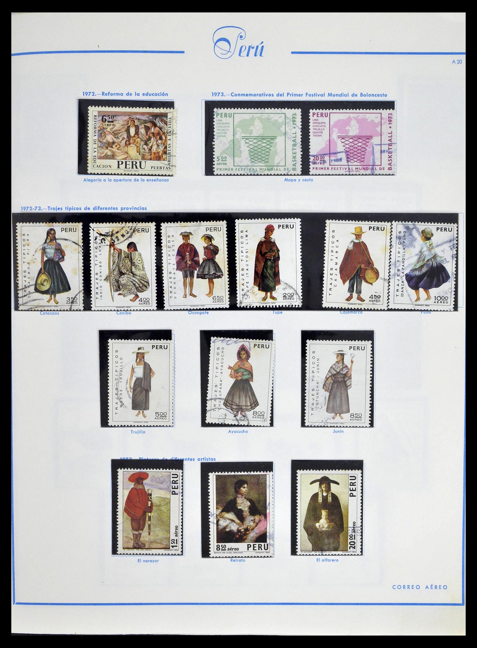 39214 0072 - Stamp collection 39214 Peru 1857-1981.