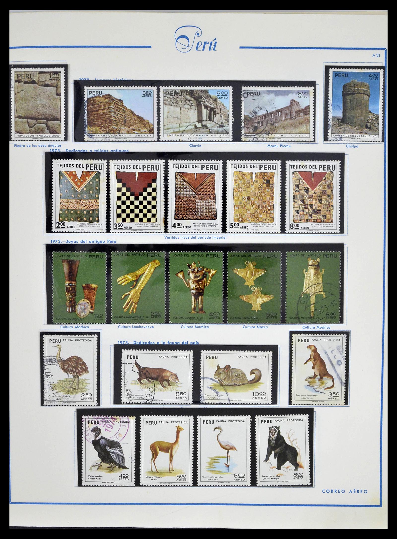 39214 0073 - Stamp collection 39214 Peru 1857-1981.