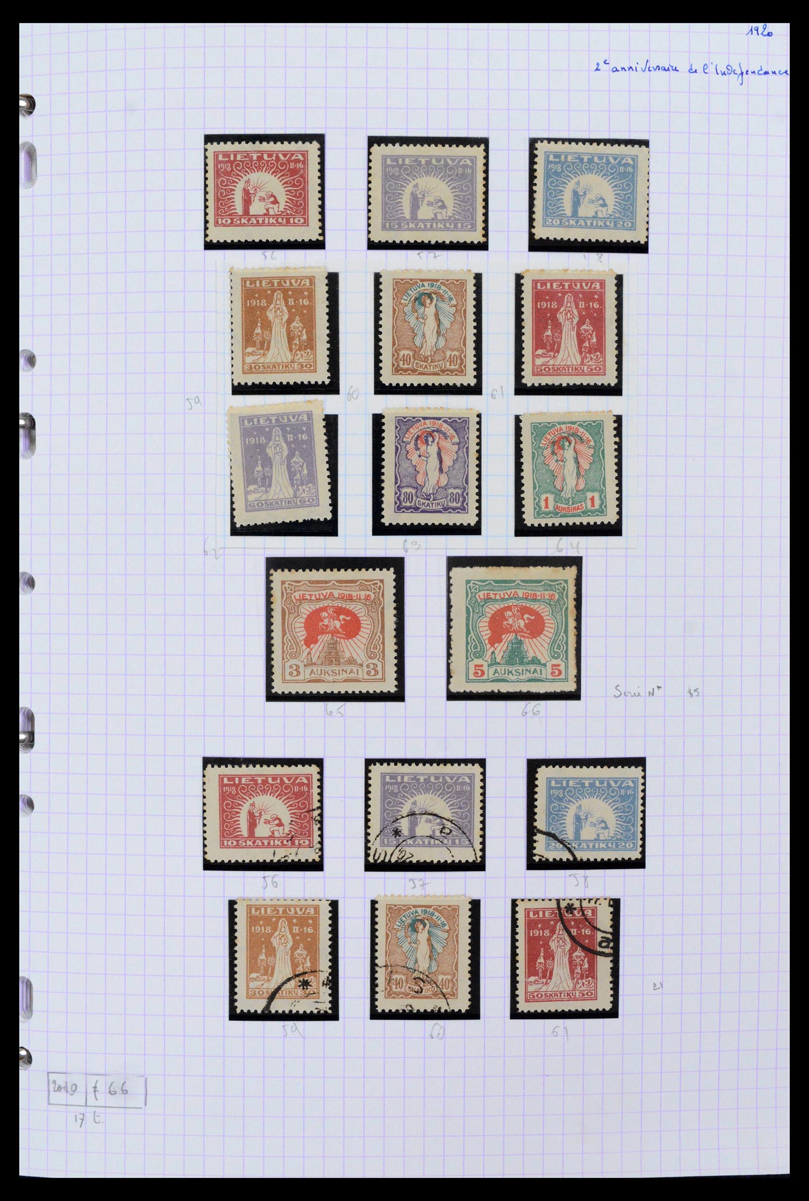 39215 0005 - Stamp collection 39215 Lithuania 1919-2008.