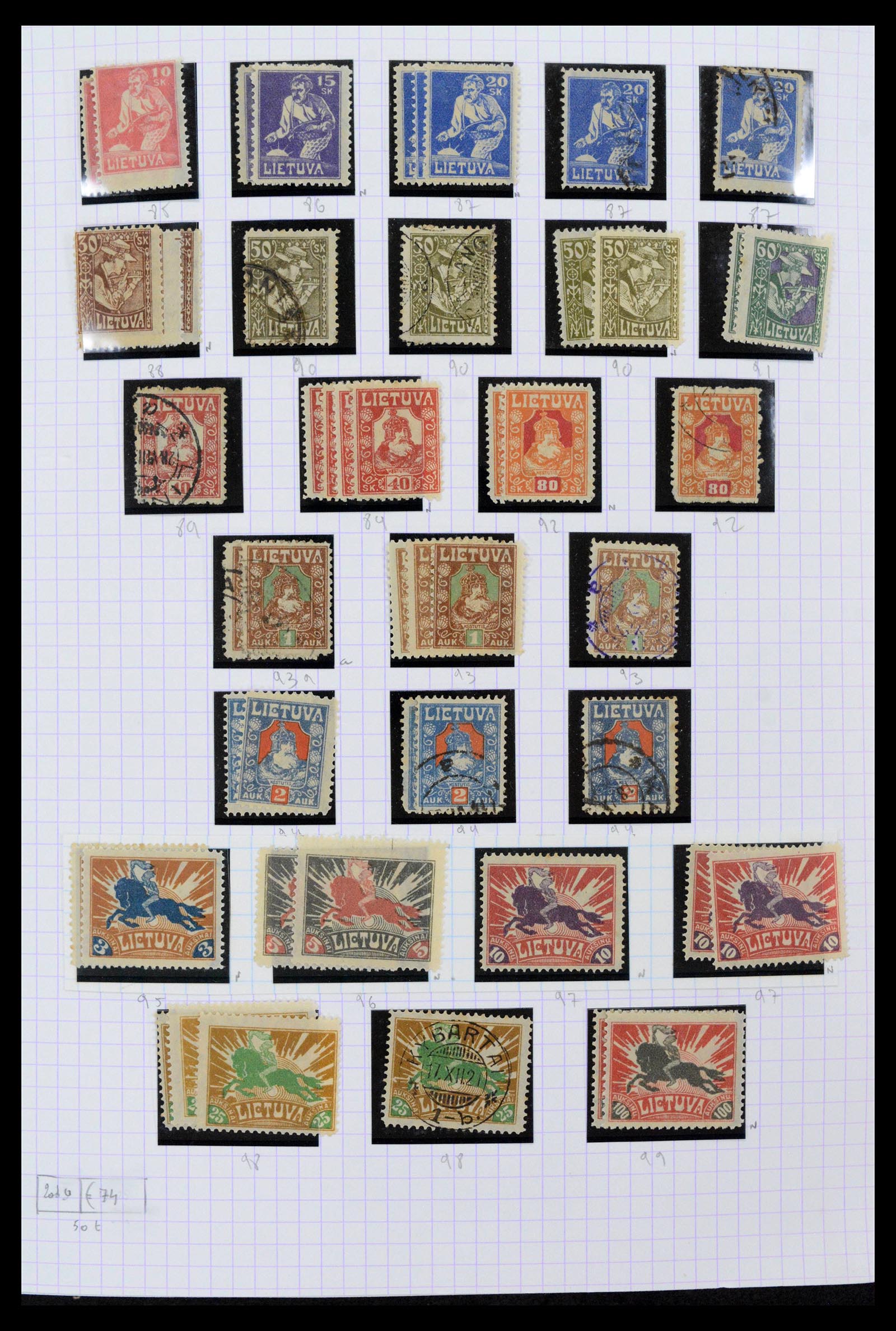 39215 0008 - Stamp collection 39215 Lithuania 1919-2008.