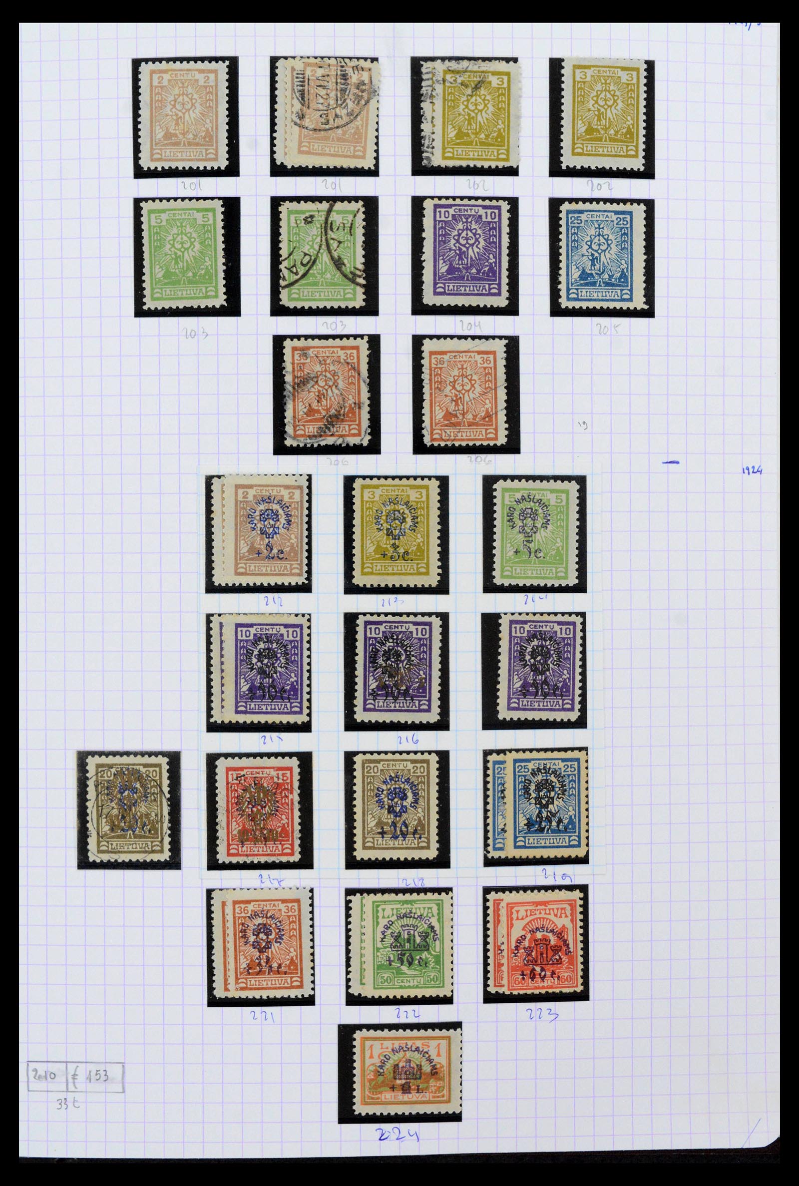 39215 0014 - Stamp collection 39215 Lithuania 1919-2008.