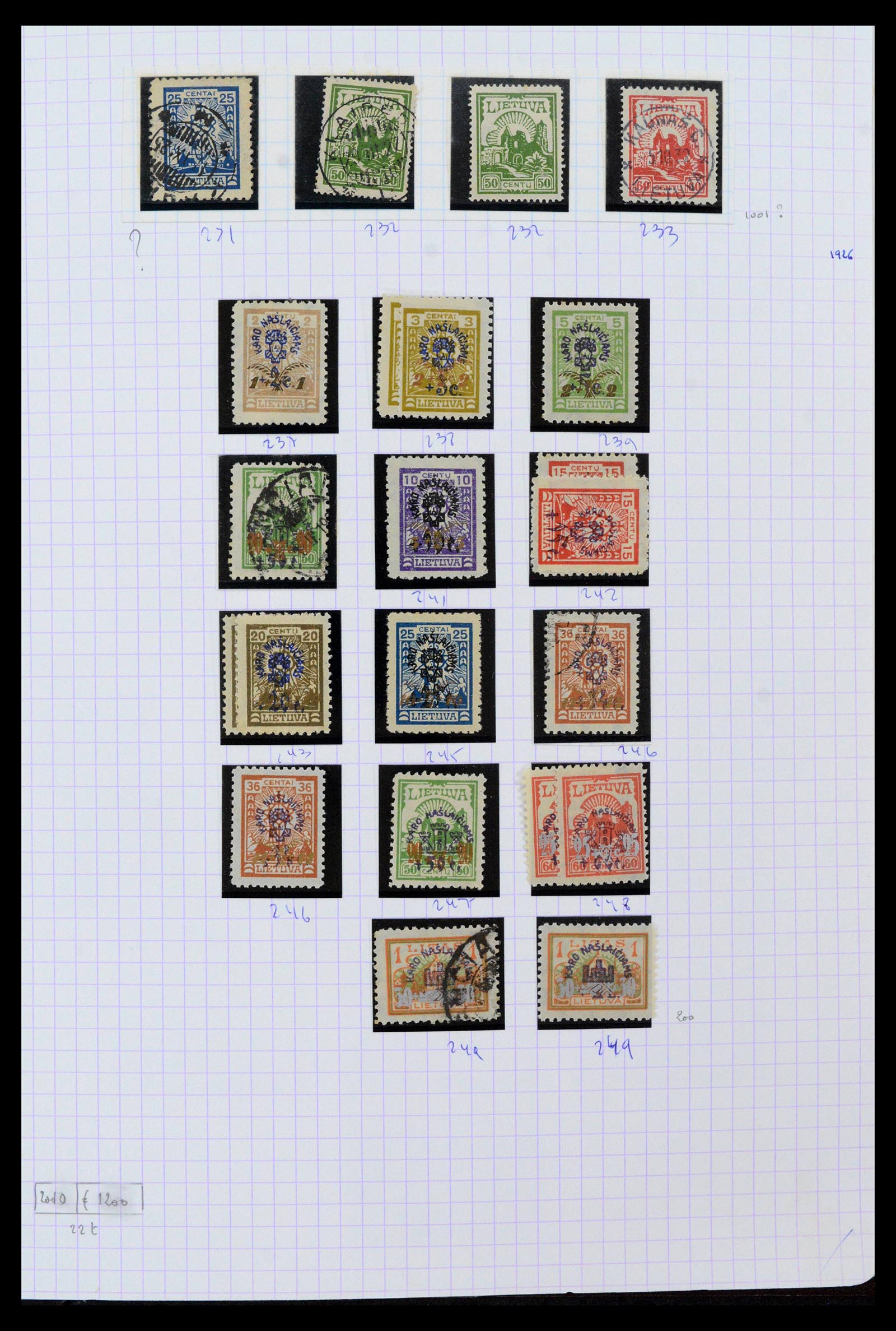 39215 0015 - Stamp collection 39215 Lithuania 1919-2008.