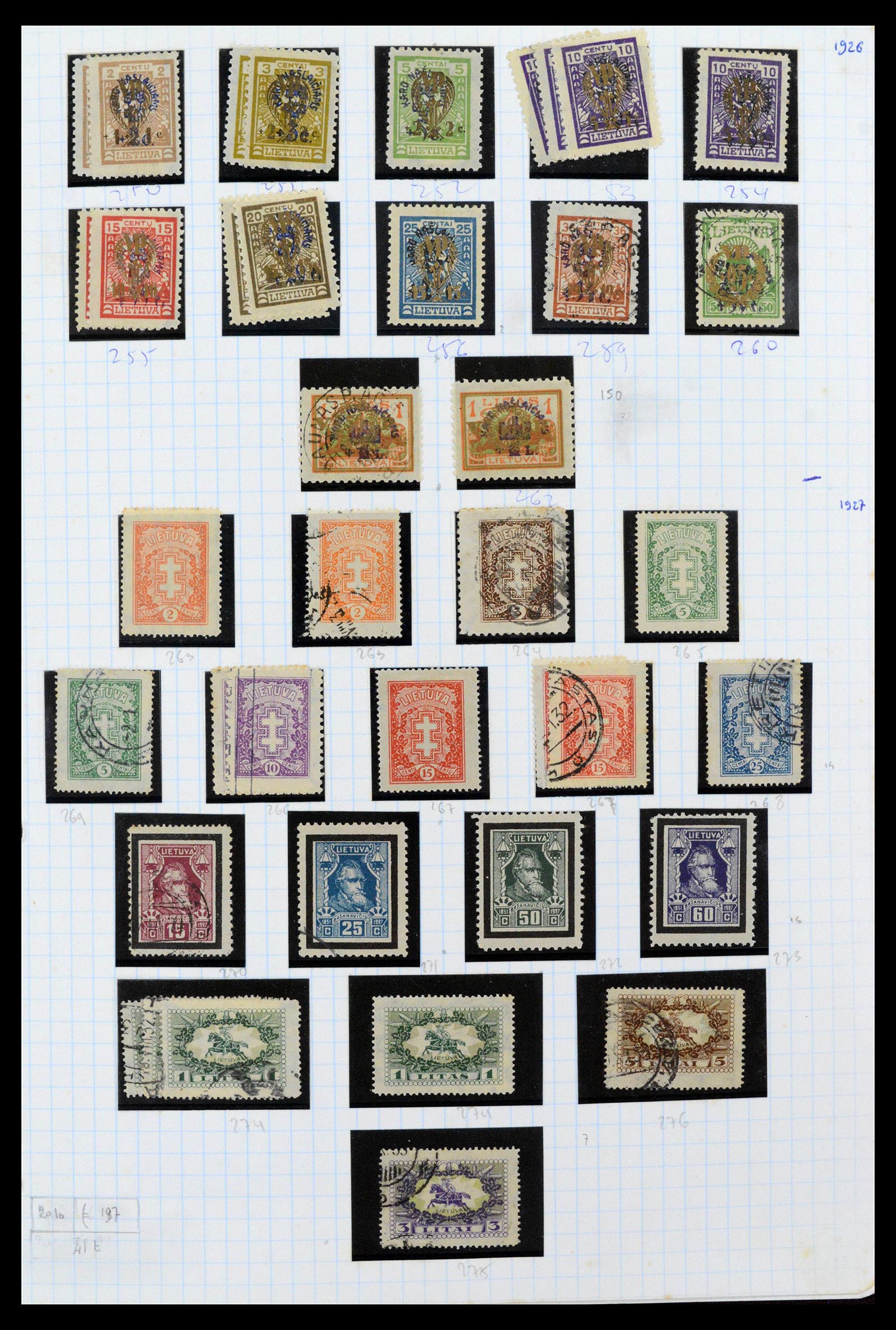 39215 0016 - Stamp collection 39215 Lithuania 1919-2008.