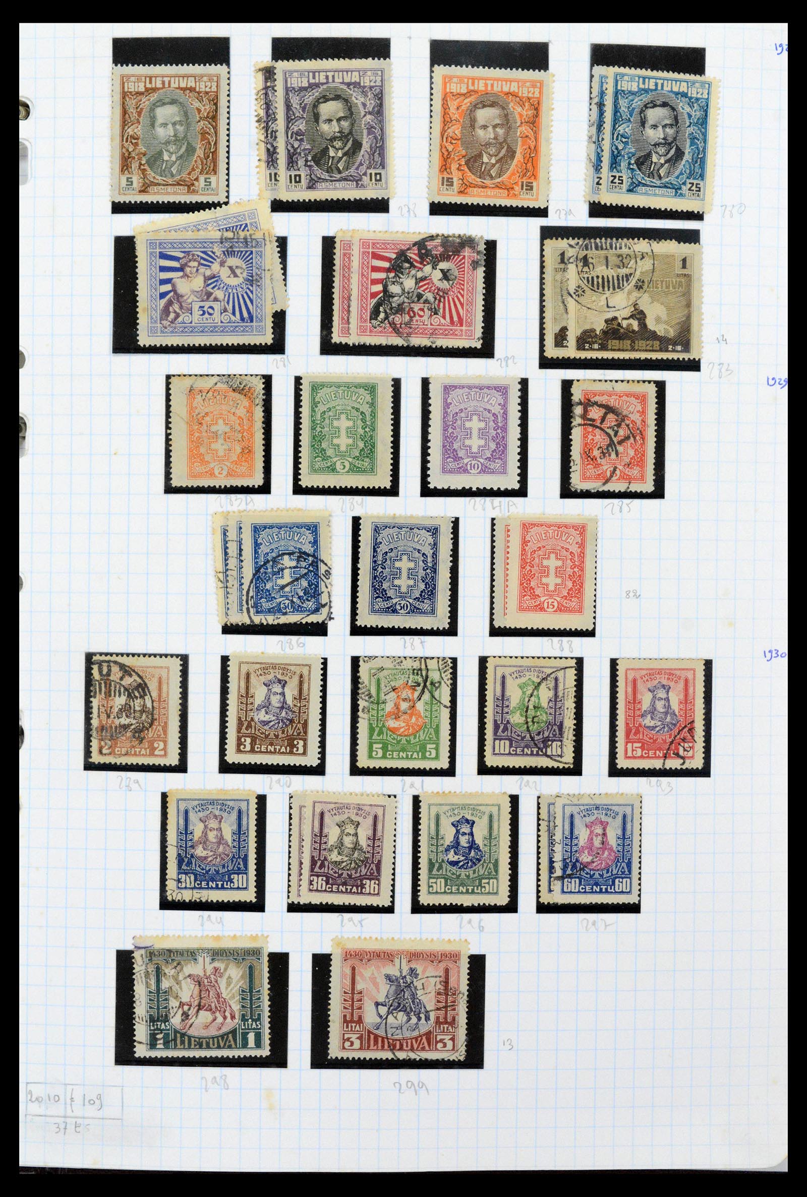 39215 0018 - Stamp collection 39215 Lithuania 1919-2008.