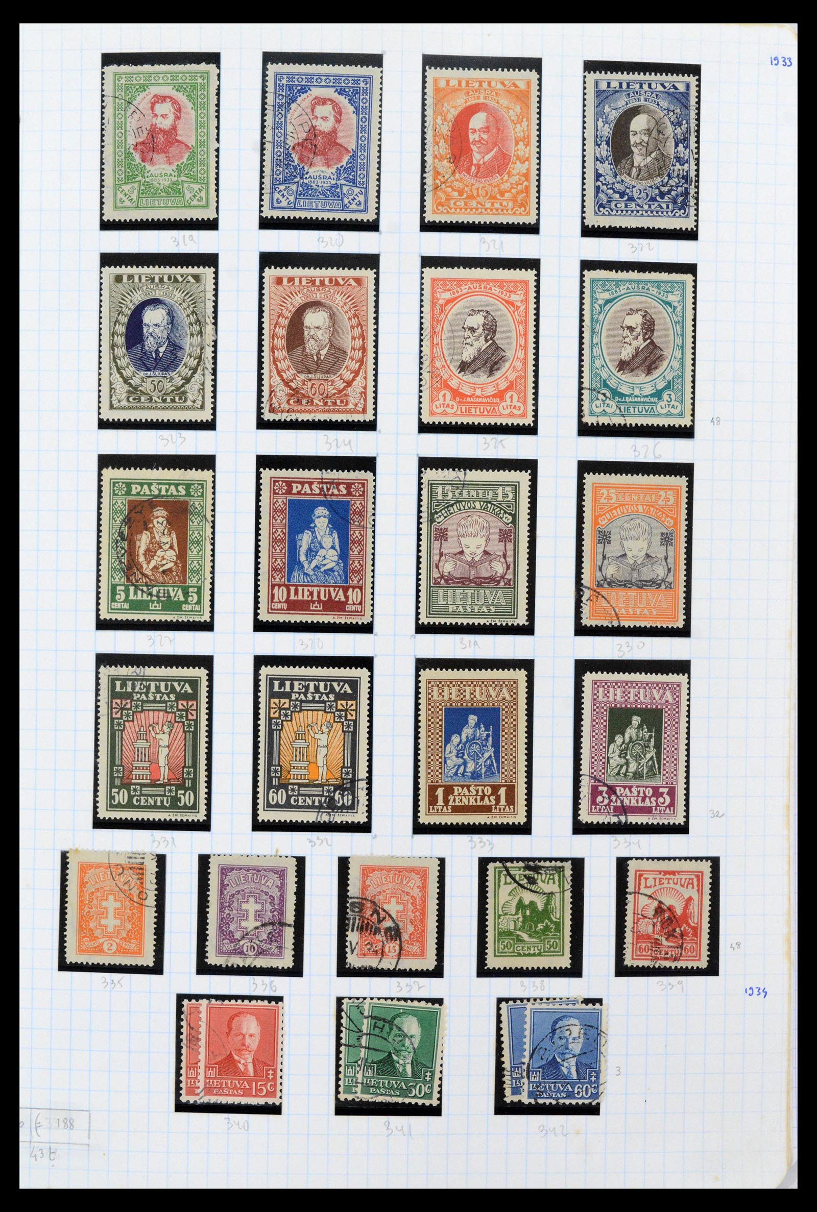 39215 0023 - Stamp collection 39215 Lithuania 1919-2008.