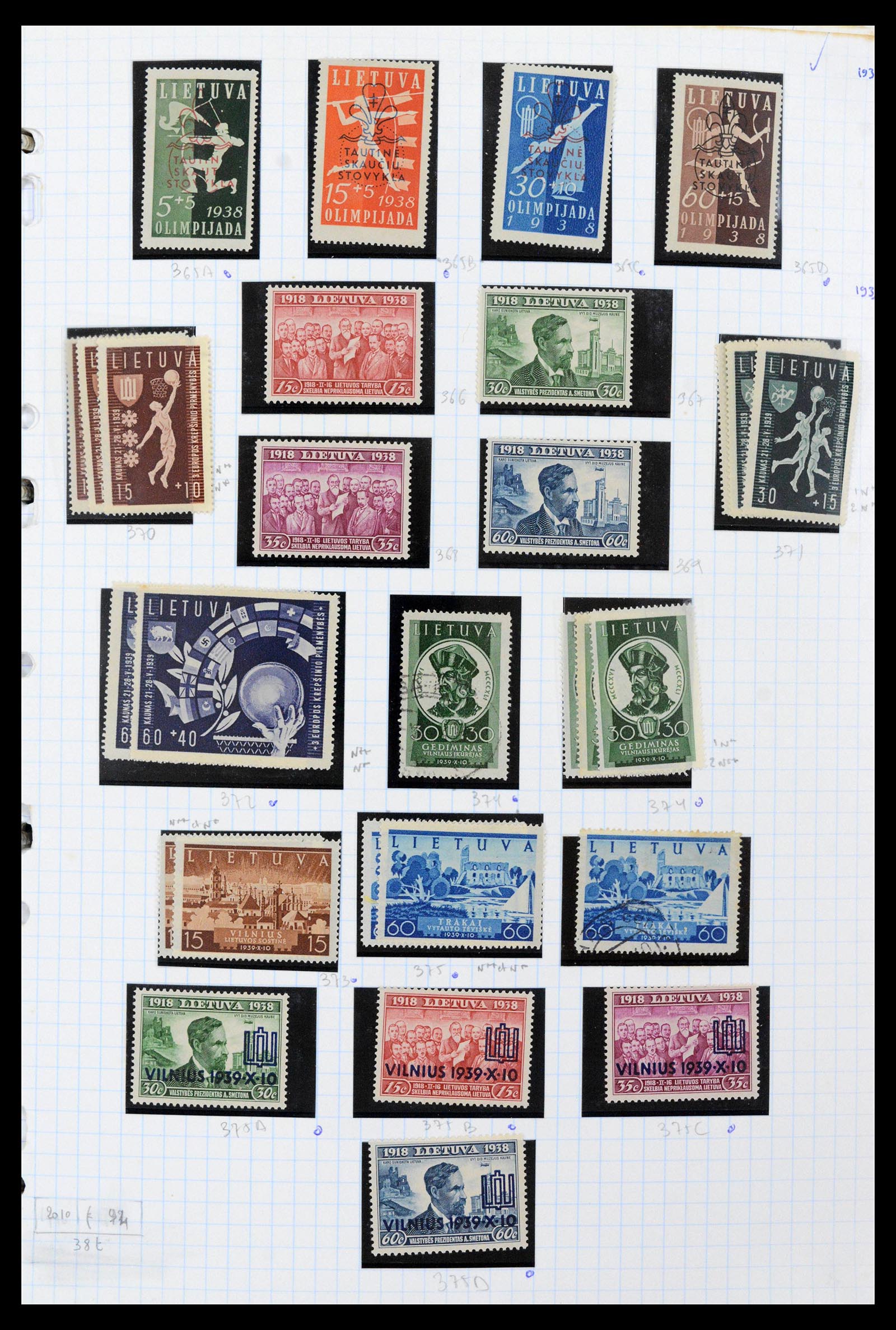 39215 0027 - Stamp collection 39215 Lithuania 1919-2008.