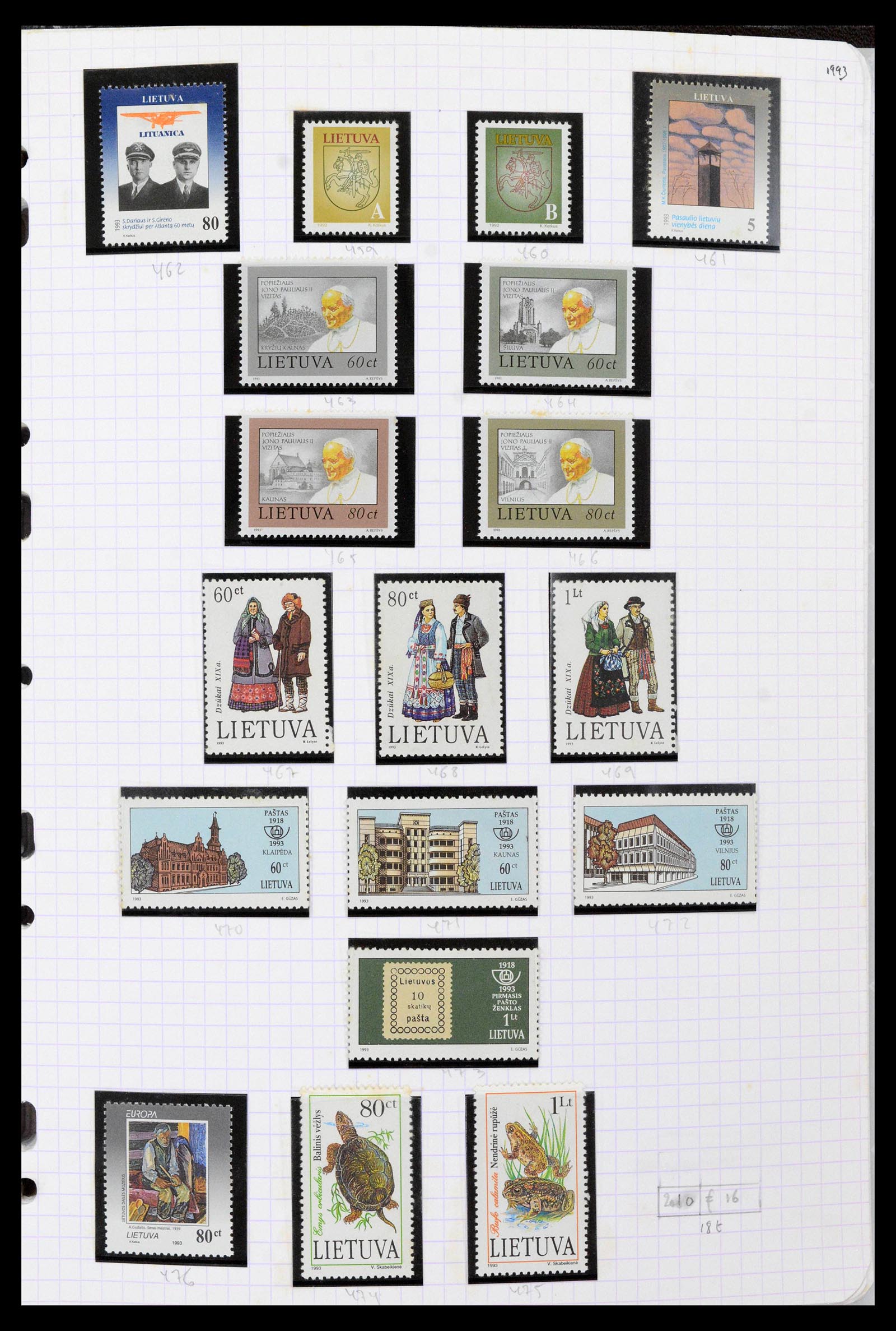 39215 0044 - Stamp collection 39215 Lithuania 1919-2008.