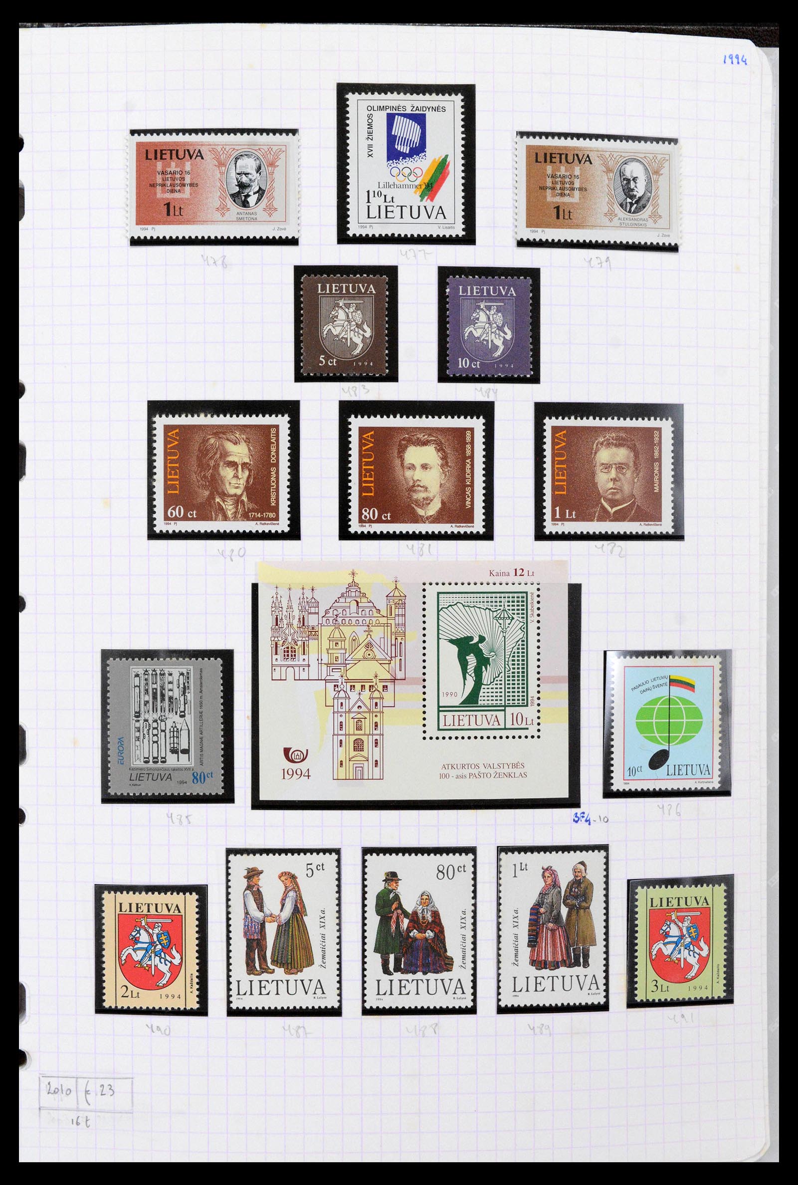 39215 0045 - Stamp collection 39215 Lithuania 1919-2008.