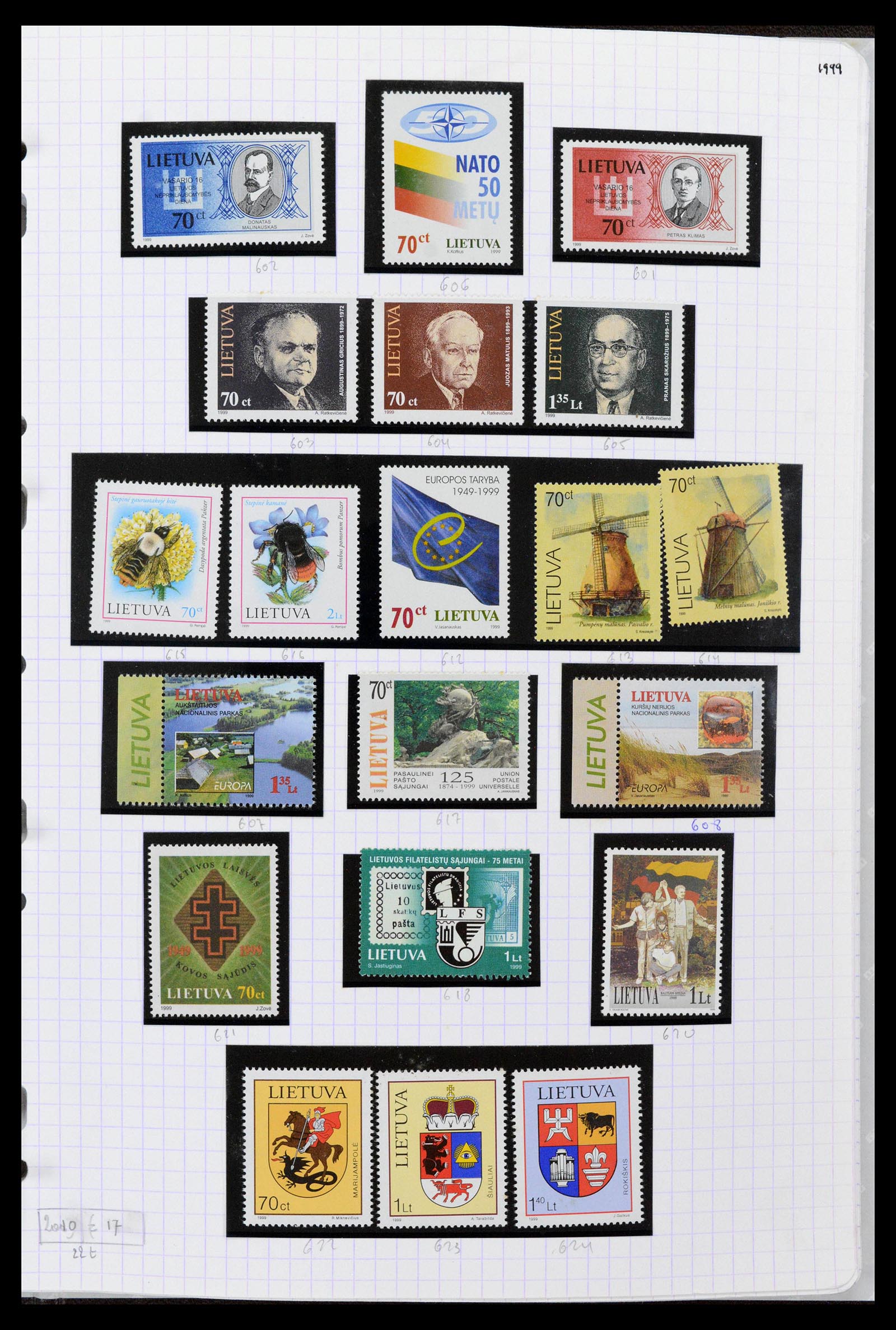 39215 0056 - Stamp collection 39215 Lithuania 1919-2008.