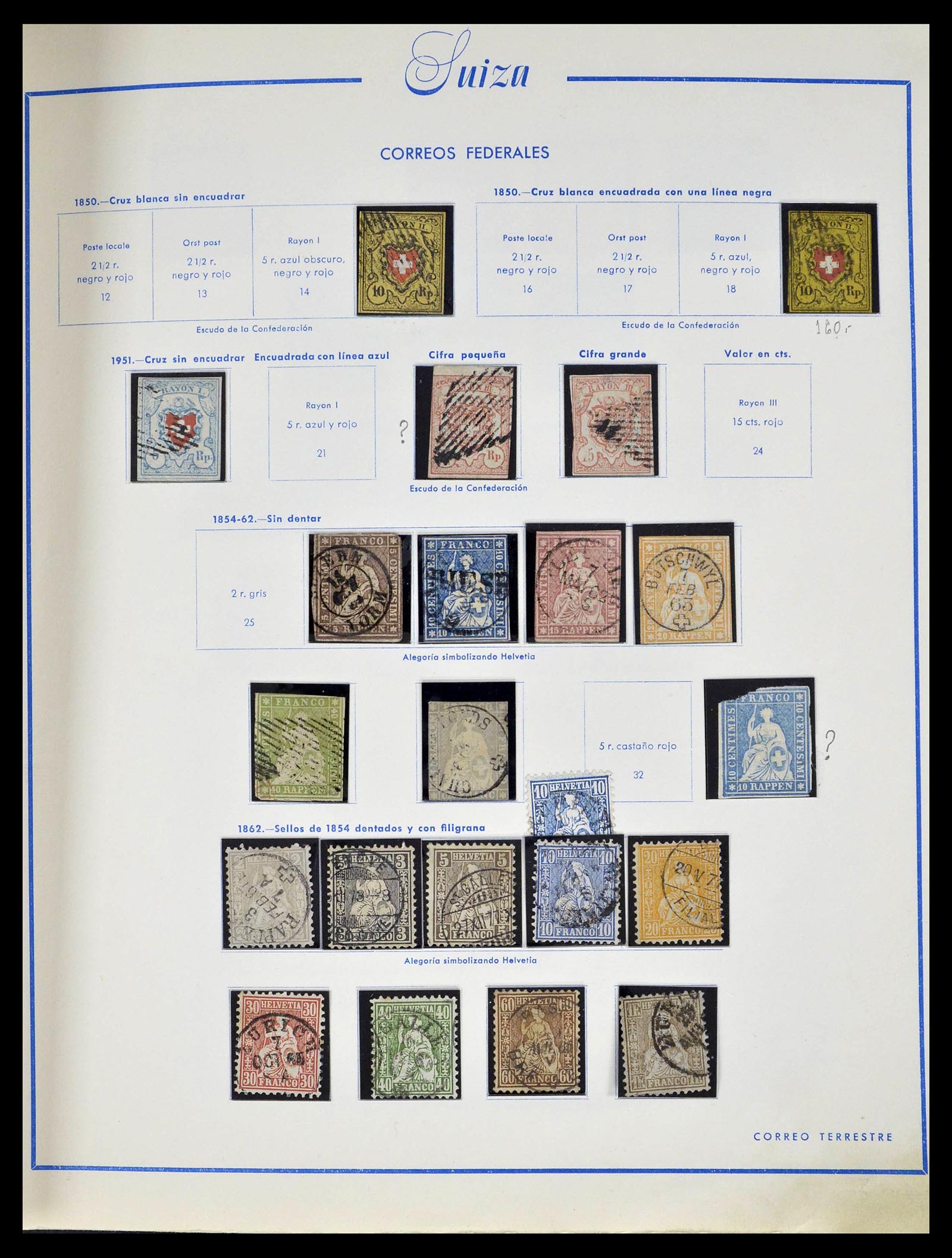 39217 0002 - Postzegelverzameling 39217 Zwitserland 1850-1986.