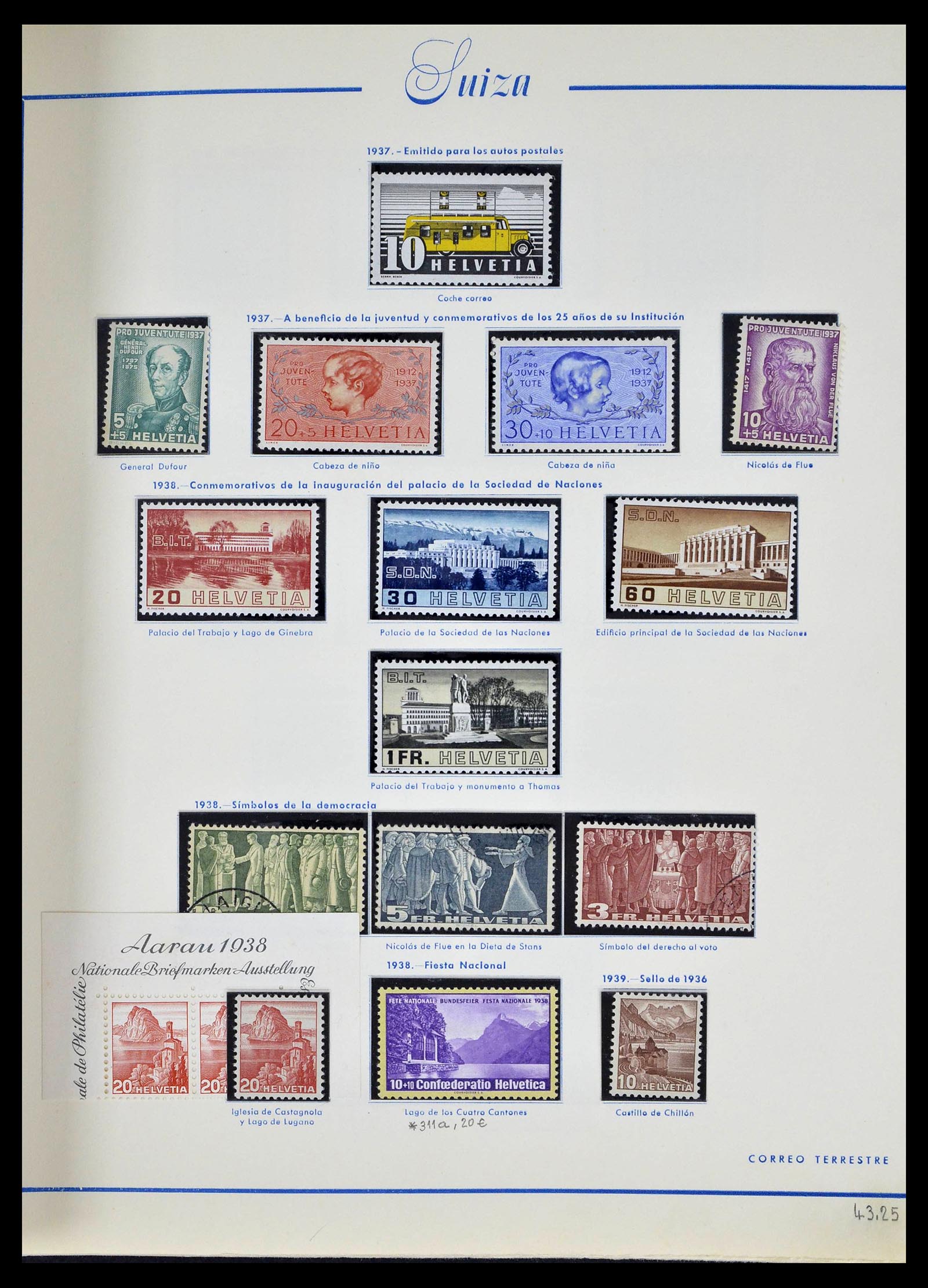39217 0019 - Postzegelverzameling 39217 Zwitserland 1850-1986.
