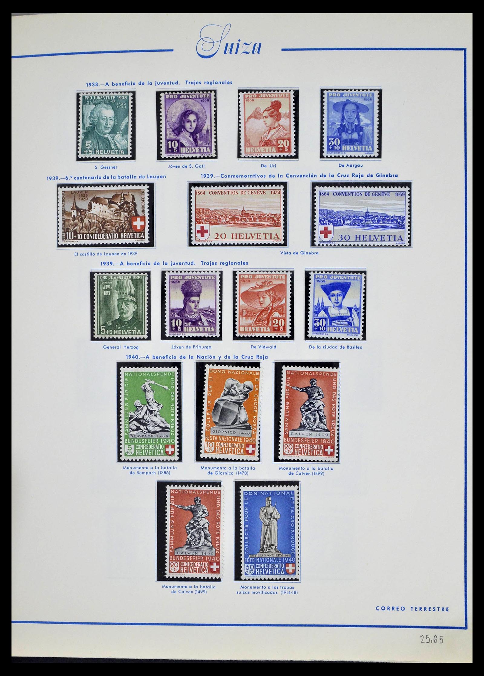 39217 0020 - Postzegelverzameling 39217 Zwitserland 1850-1986.