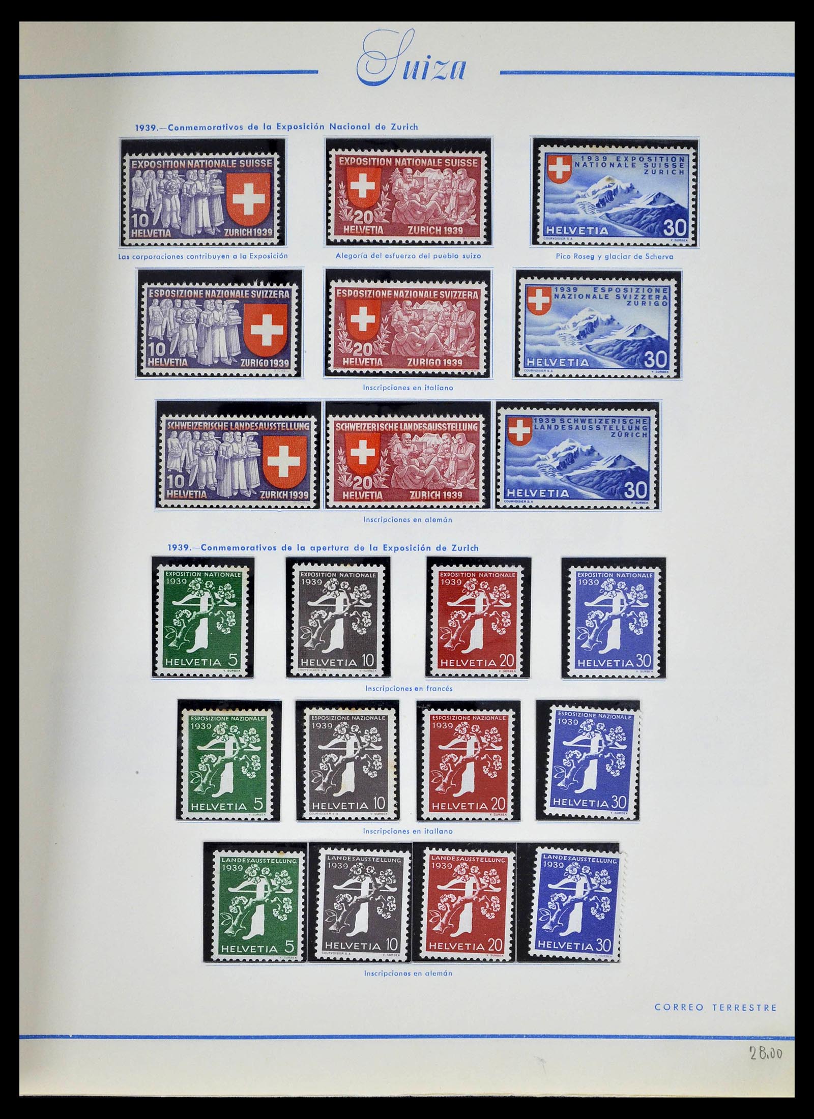 39217 0021 - Postzegelverzameling 39217 Zwitserland 1850-1986.