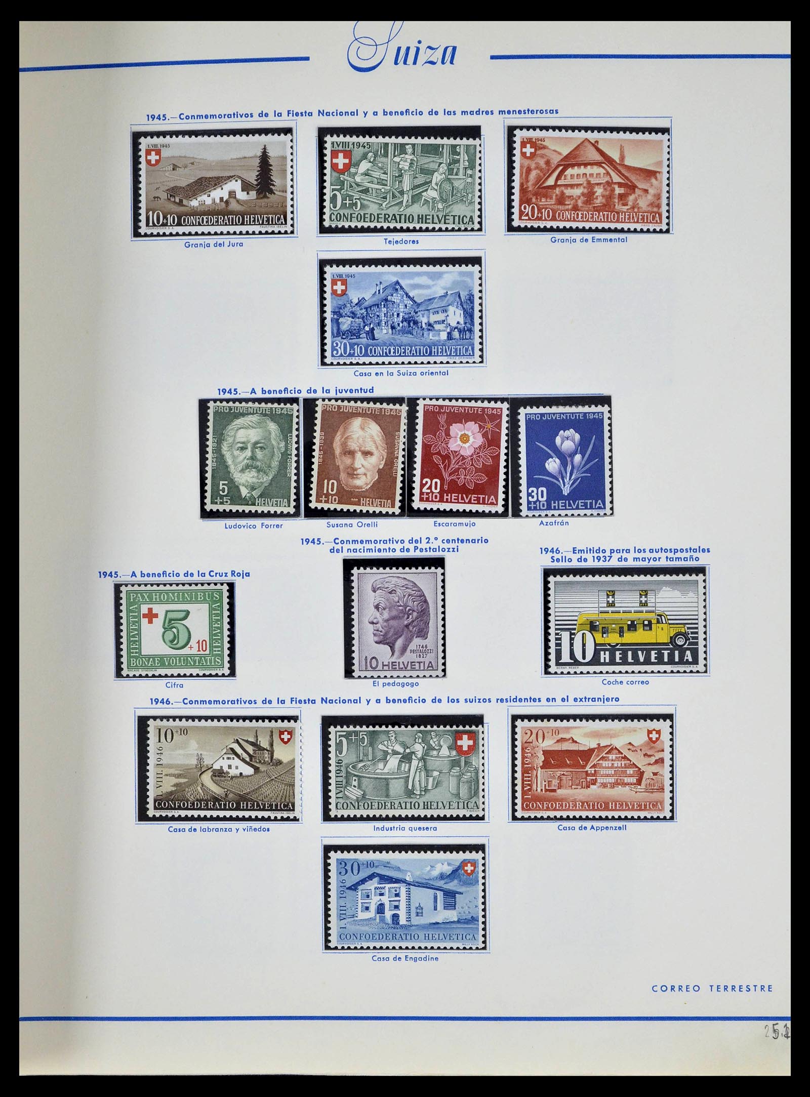 39217 0025 - Postzegelverzameling 39217 Zwitserland 1850-1986.