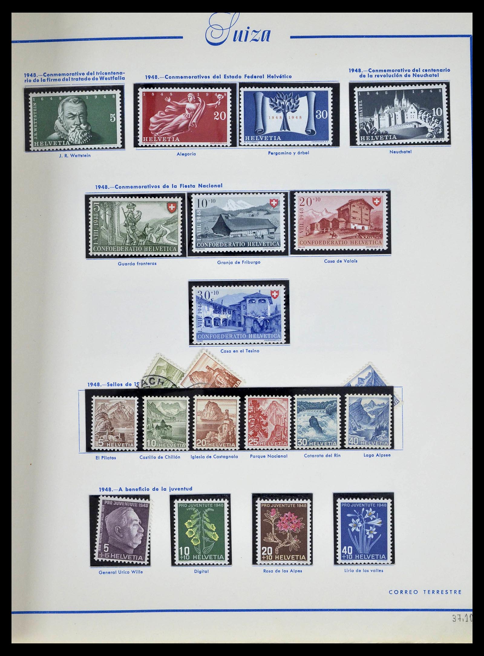 39217 0027 - Postzegelverzameling 39217 Zwitserland 1850-1986.