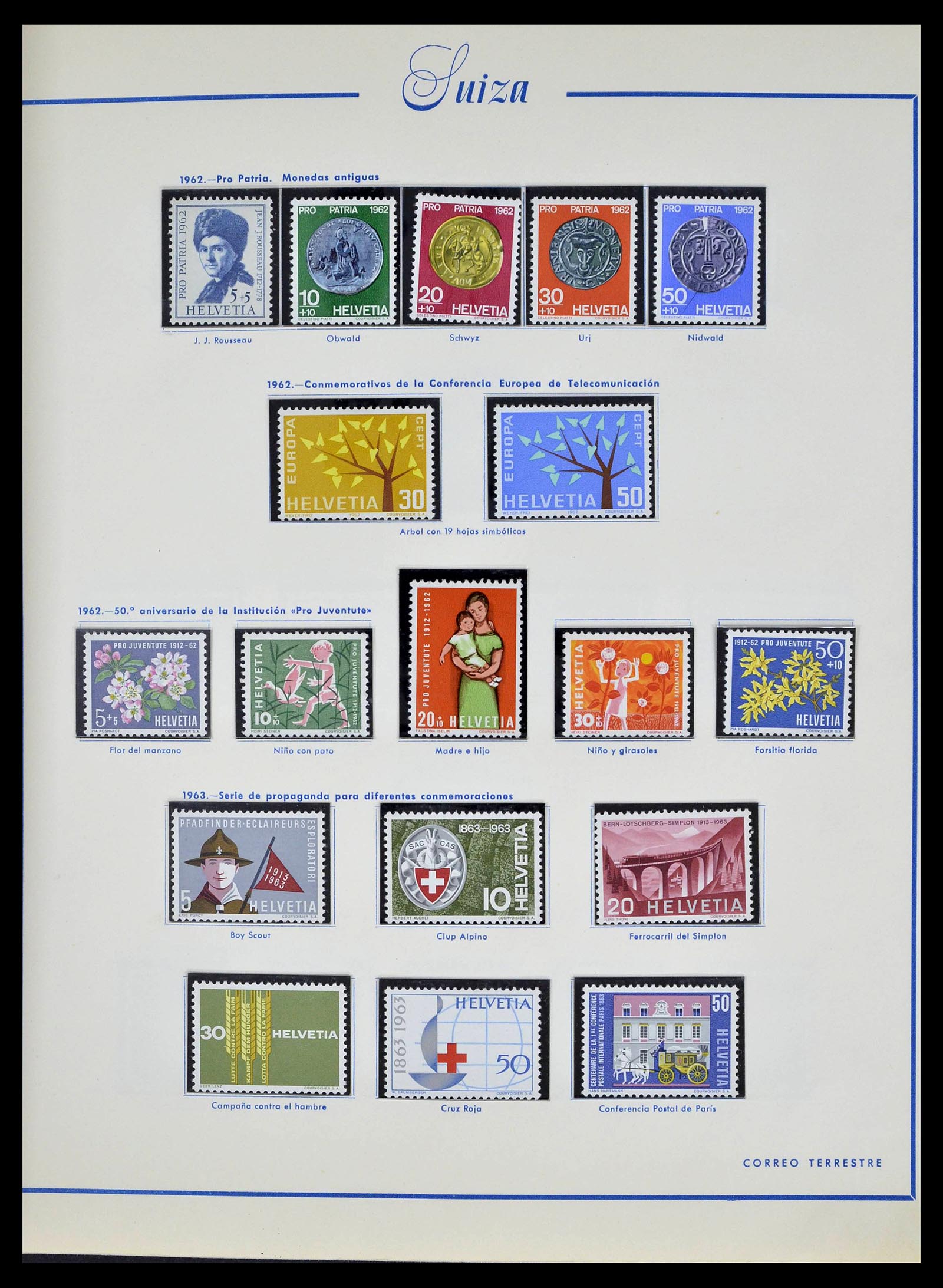 39217 0041 - Stamp collection 39217 Switzerland 1850-1986.