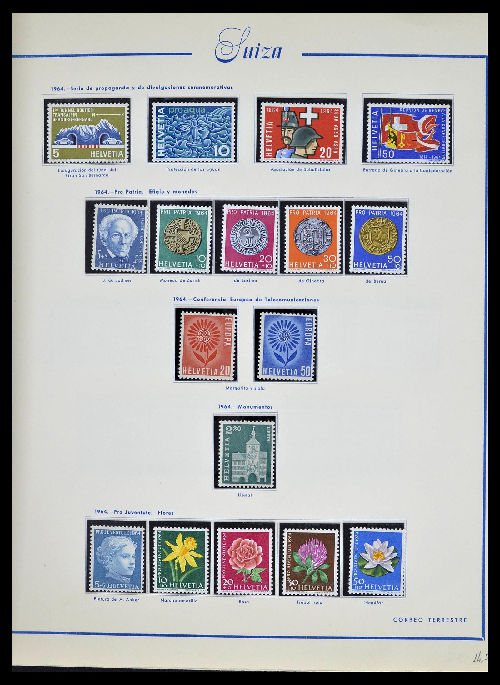 39217 0043 - Stamp collection 39217 Switzerland 1850-1986.