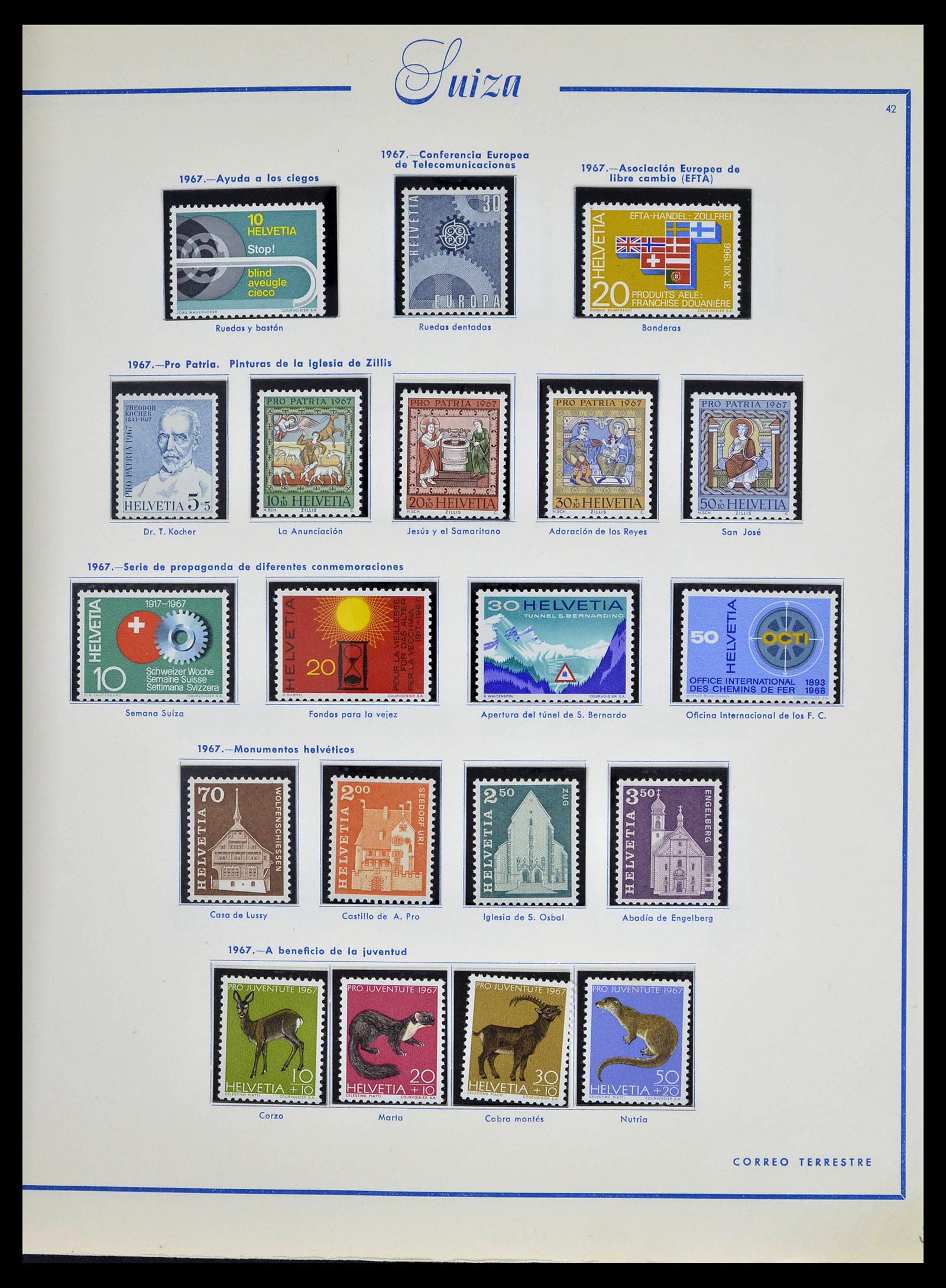 39217 0046 - Stamp collection 39217 Switzerland 1850-1986.