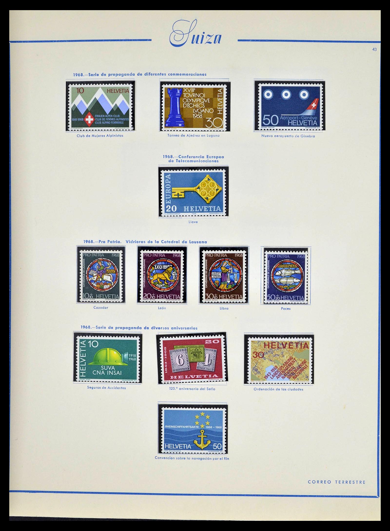 39217 0047 - Stamp collection 39217 Switzerland 1850-1986.