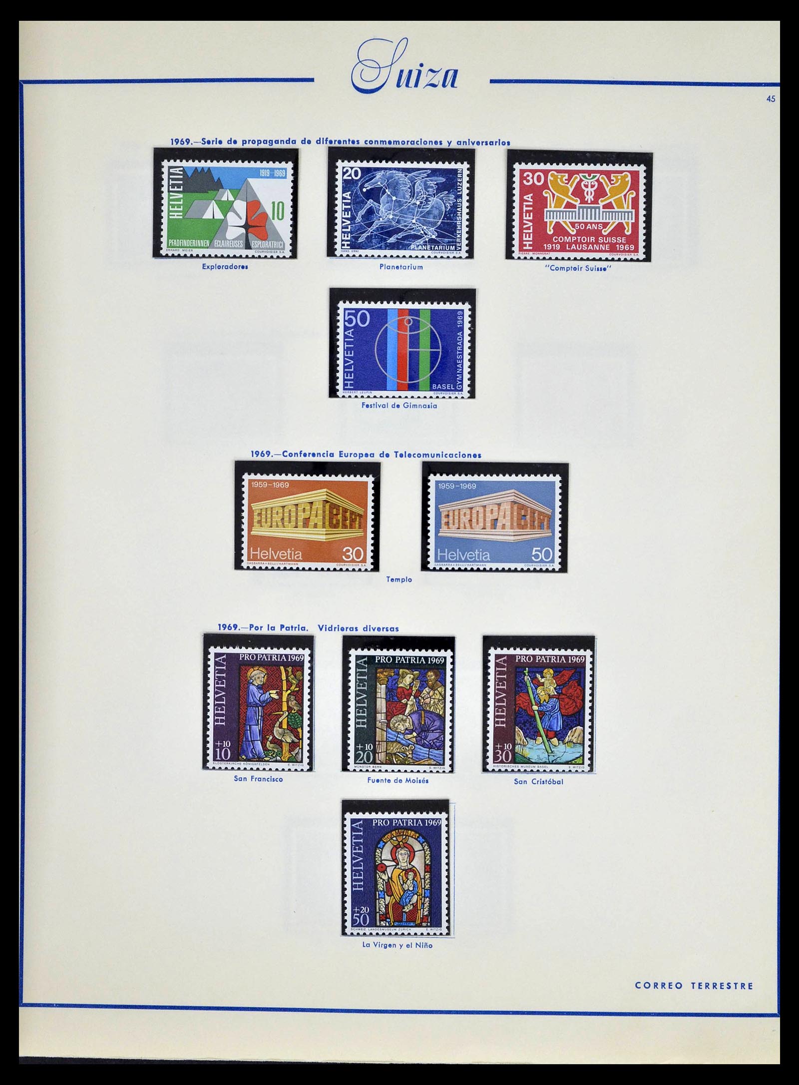 39217 0049 - Stamp collection 39217 Switzerland 1850-1986.